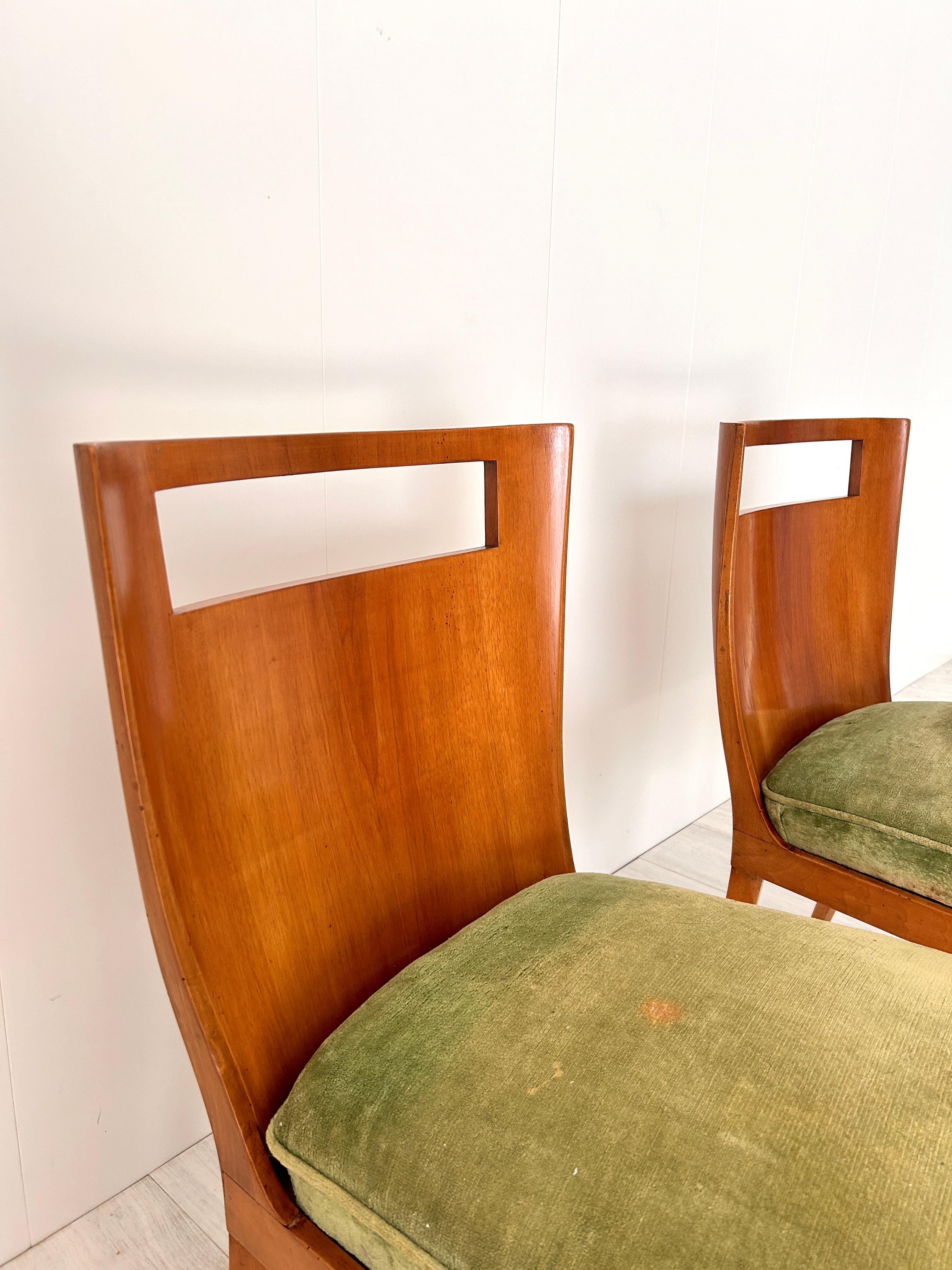 Pair of chairs, Italian prod., 1950s For Sale 5