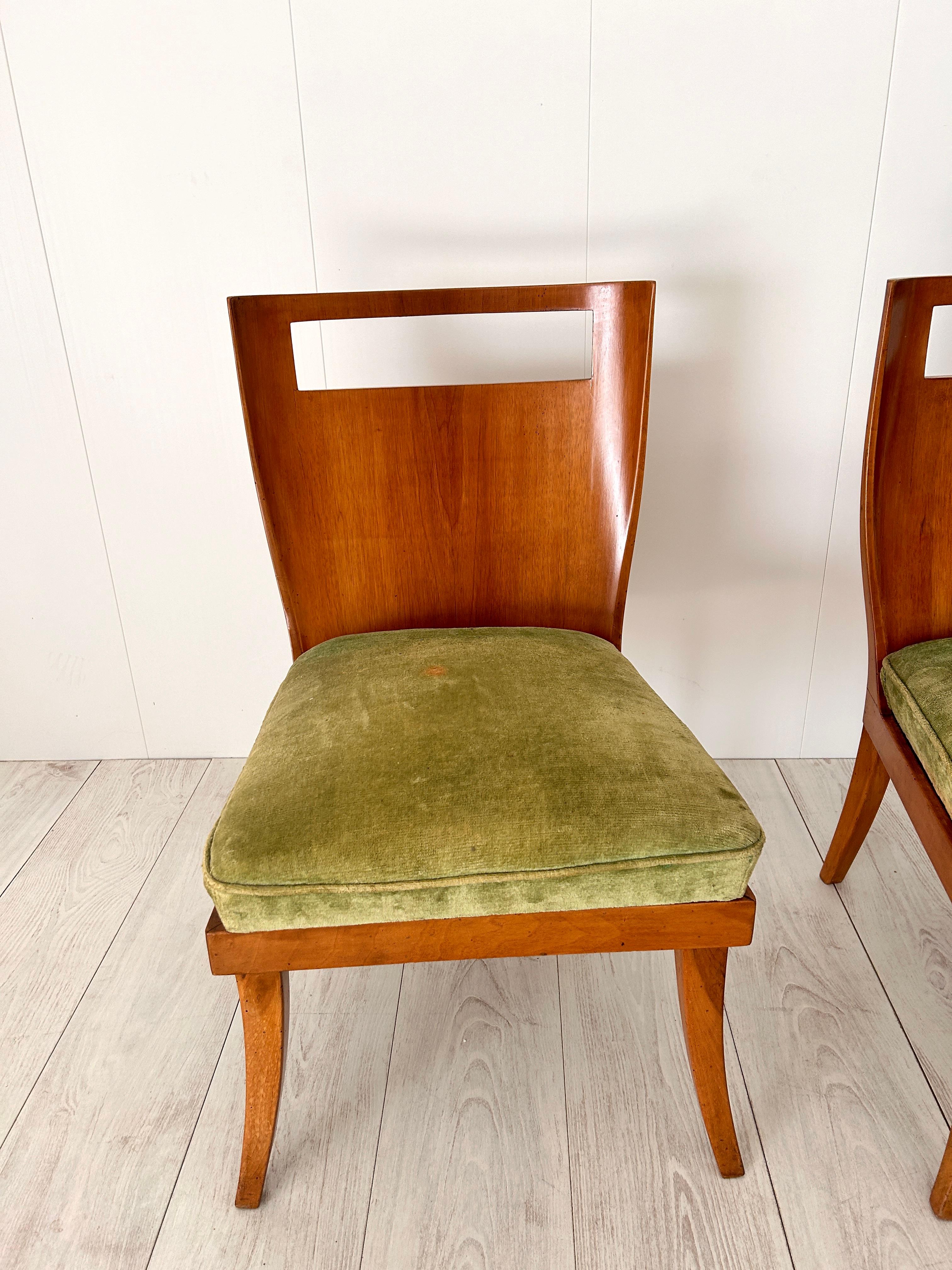 Pair of chairs, Italian prod., 1950s For Sale 3