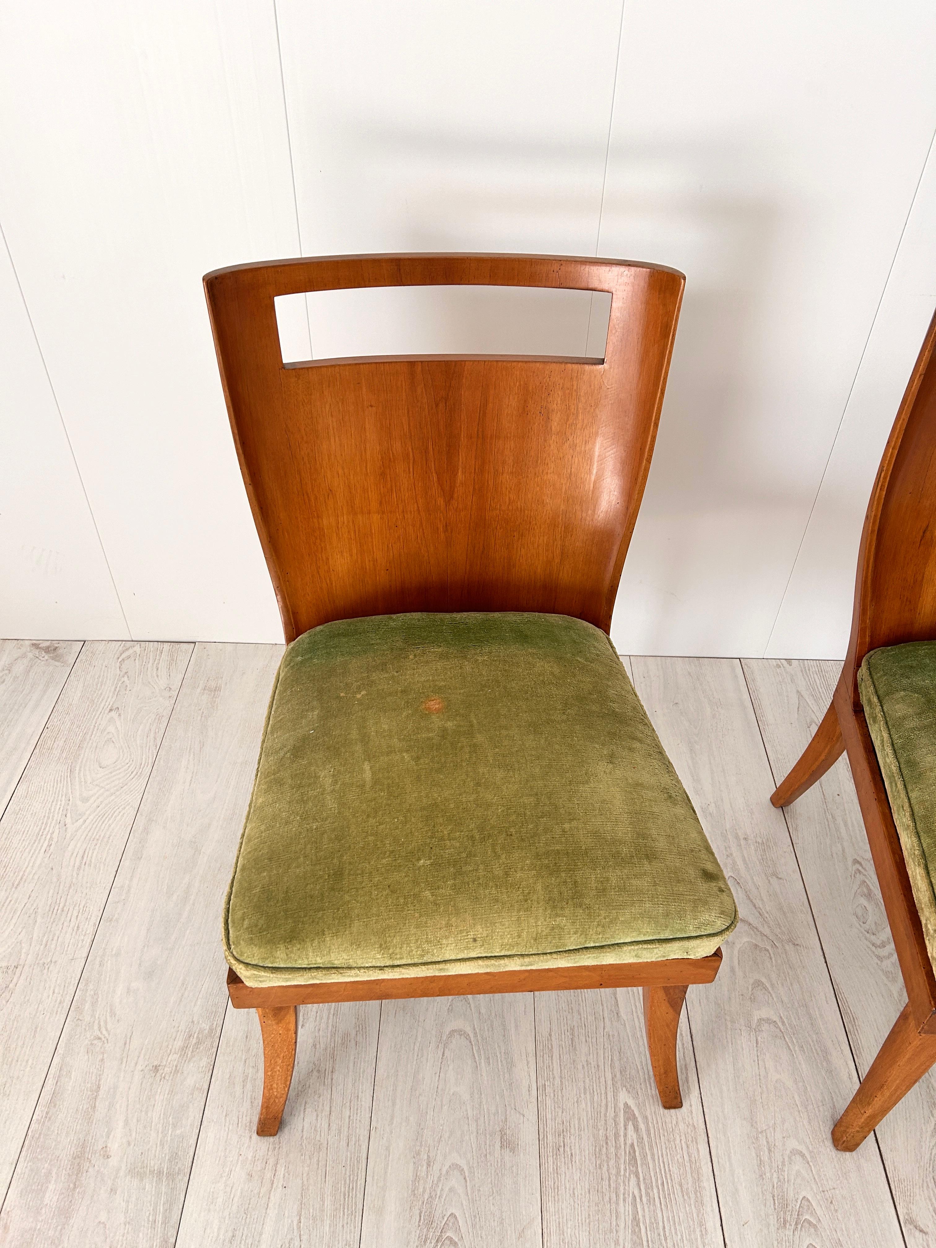 Pair of chairs, Italian prod., 1950s For Sale 4