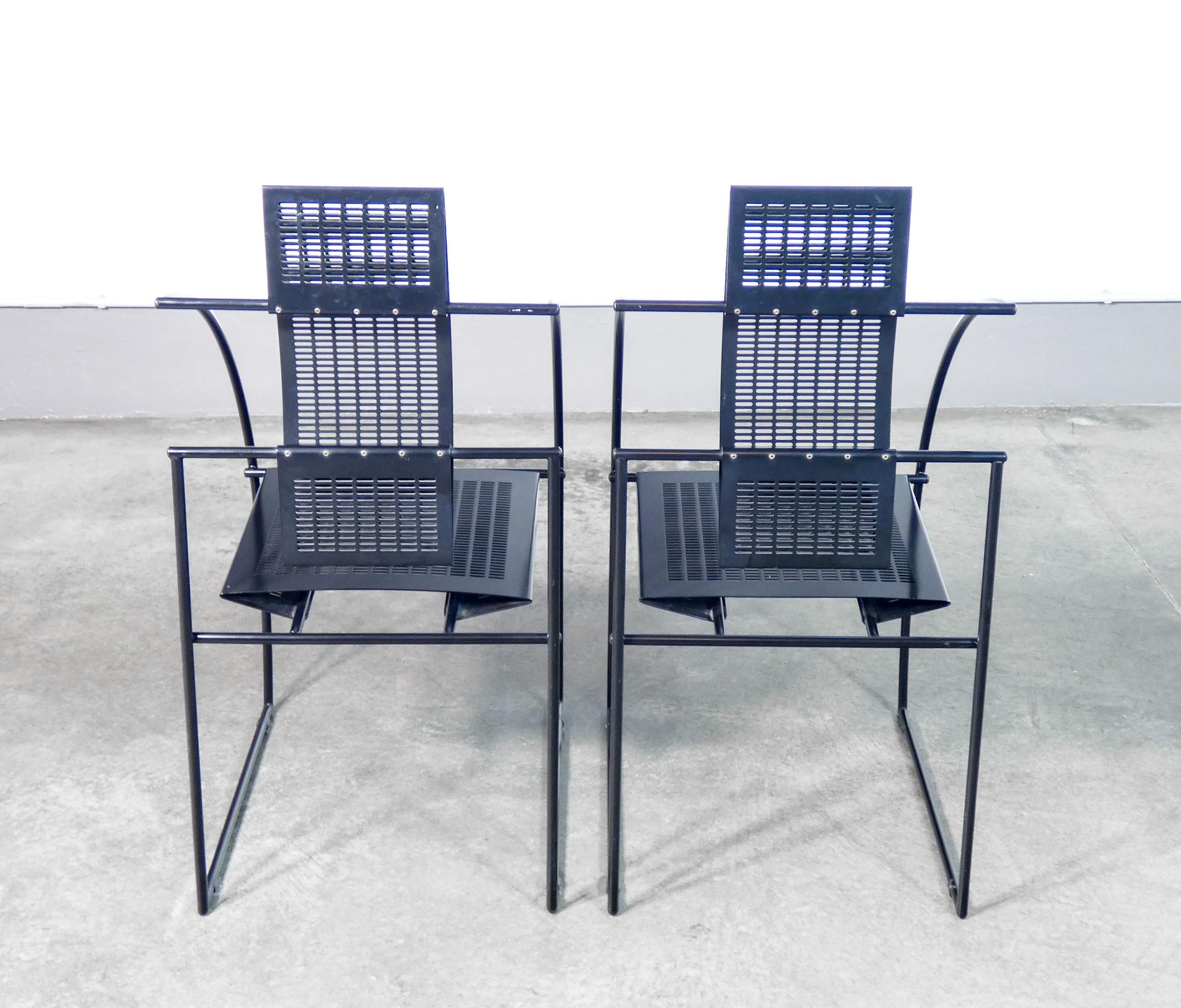 Paar Stühle 'Quinta', Design Mario BOTTA für ALIAS, schwarze Ausführung. 1980s im Angebot 4