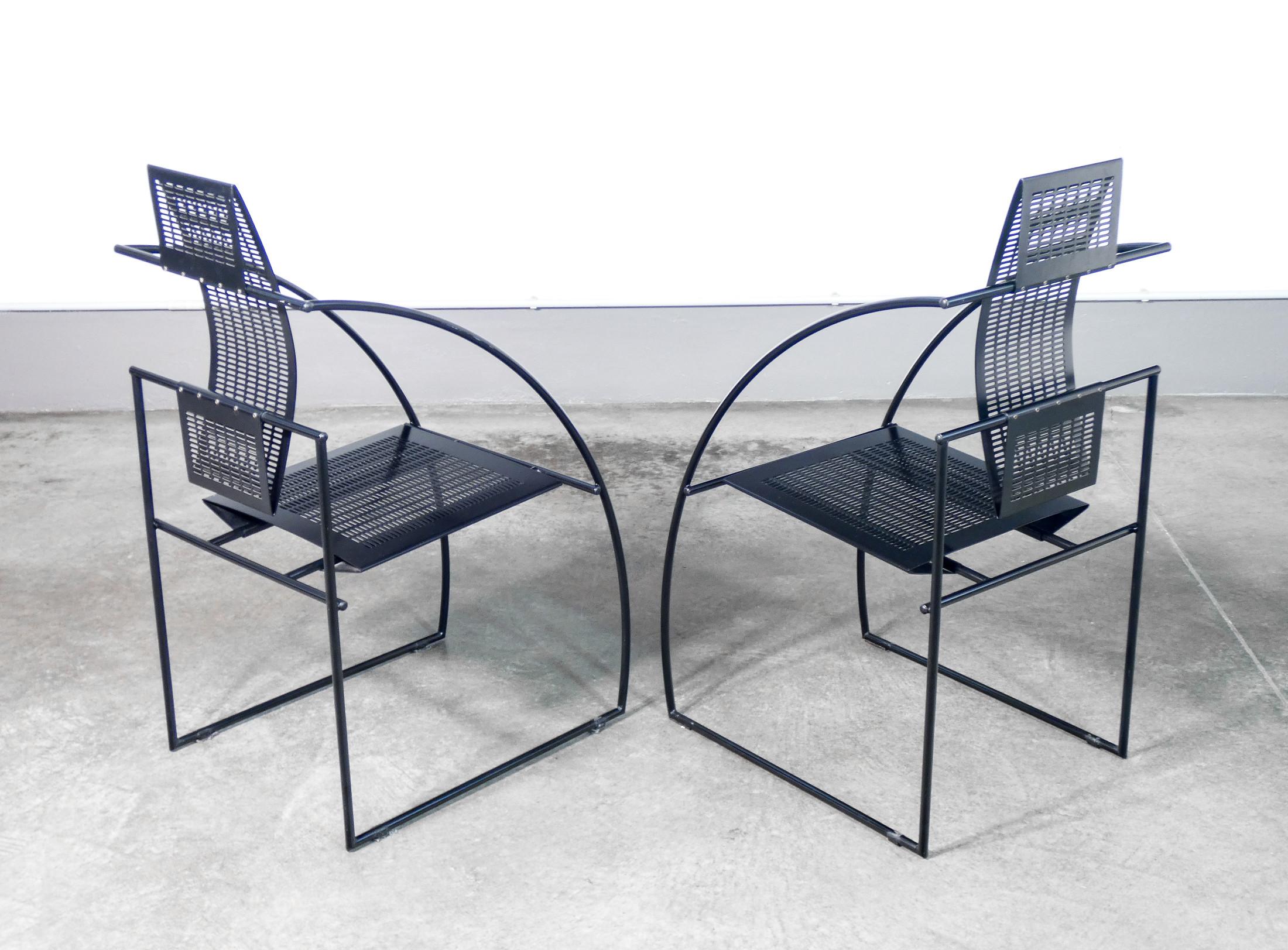 Paar Stühle 'Quinta', Design Mario BOTTA für ALIAS, schwarze Ausführung. 1980s im Angebot 5