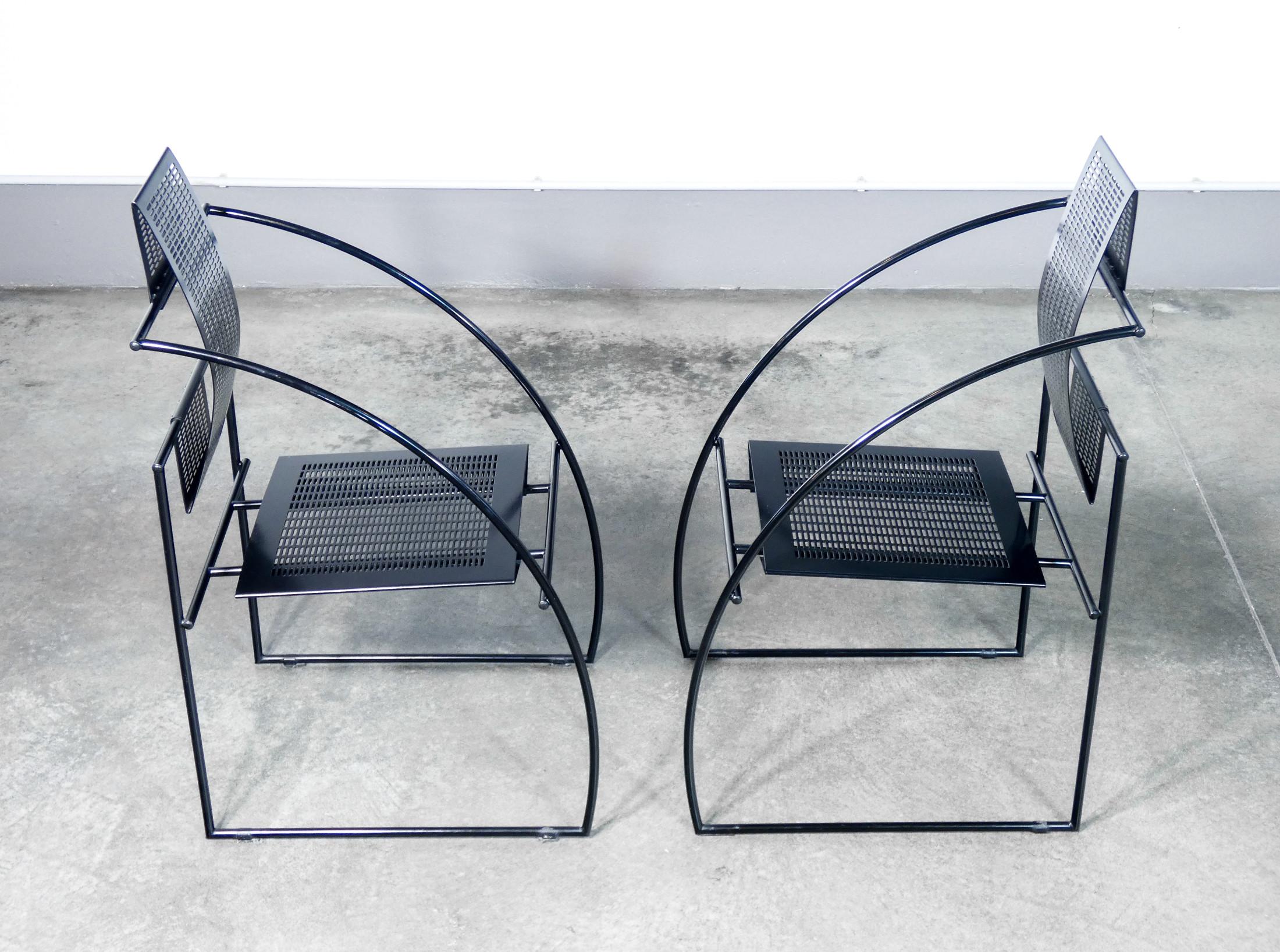 Paar Stühle 'Quinta', Design Mario BOTTA für ALIAS, schwarze Ausführung. 1980s im Angebot 2