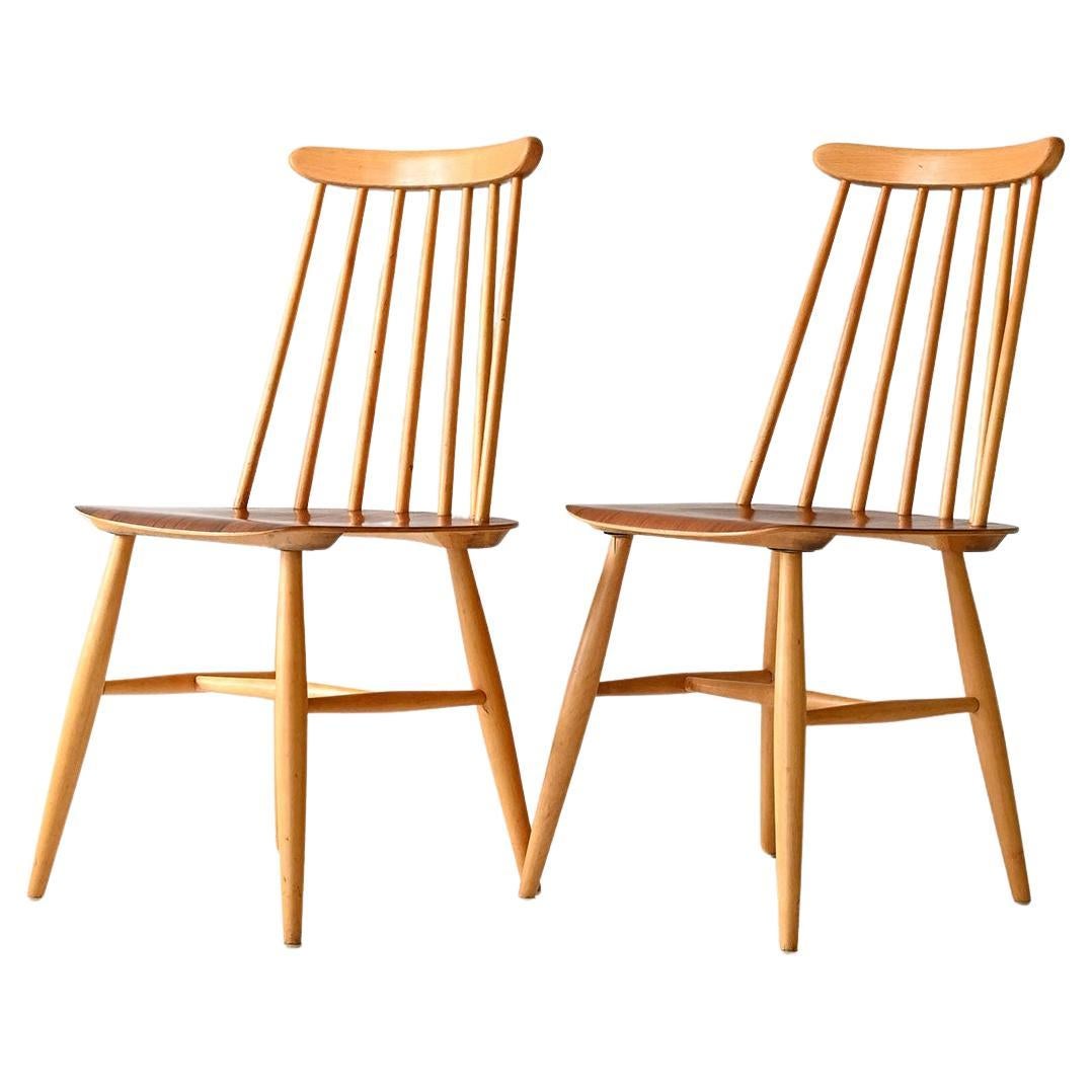 Paire de chaises scandinaves Fanett par Ilmari Tapiovaara
