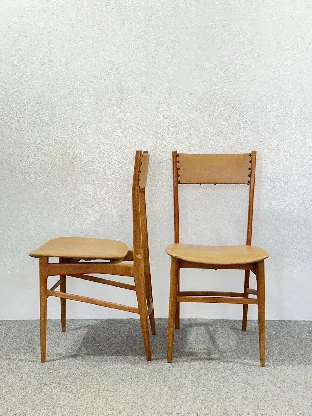 Italian Pair of Scandinavian teak chairs Sweden 1950's design For Sale