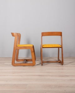 Coppia di sedie vintage anni 70 design Willy Rizzo per Mario Sabot