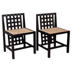 Pair of vintage 1970s chairs model D.S.3 design C.R. Mackintosh for Cassina