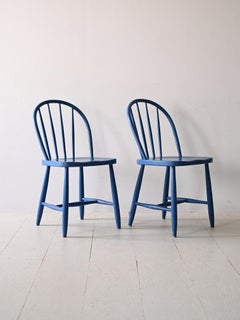 Pair of blue vintage chairs