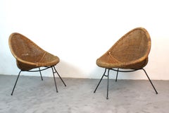 Coppia Di Sedute in Rattan  attribuito a Roberto Mango, circa anni '50