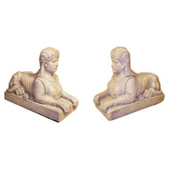 Pair of Sicilian stone sphinxes - Early decades of the 19th century