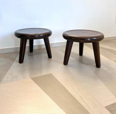 Coppia di sgabelli in legno attribuiti a Vittorio Valabrega