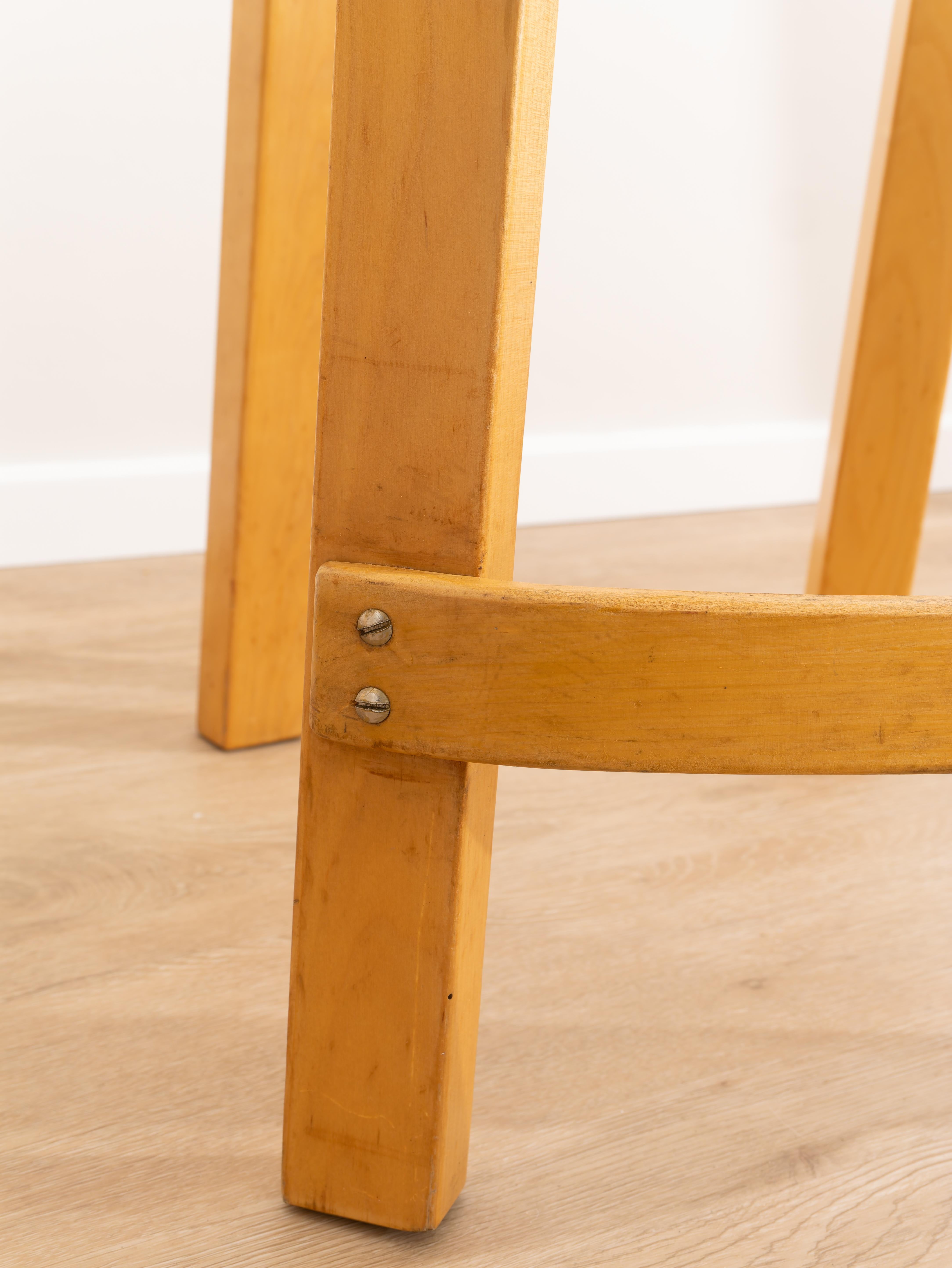 Mid-Century Modern Pair of Stools model K65 by Alvar Aalto for Artek, Finland, 1950s