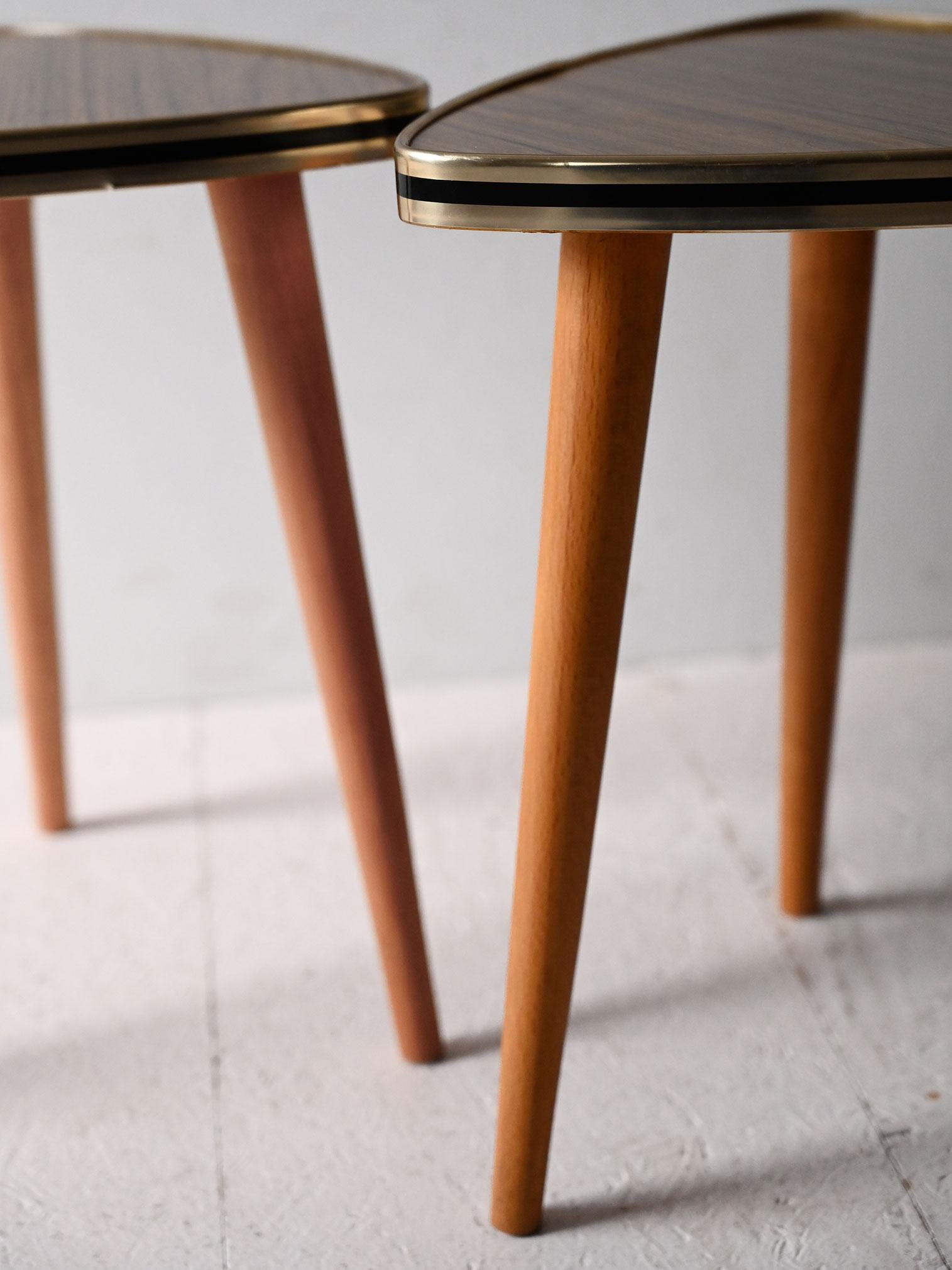Late 20th Century Paire de tabourets scandinaves vintage en Formica en vente