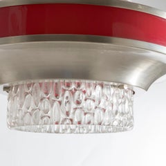 Paar Anhänger aus farbigem Glas und Plexiglas von Goffredo Reggiani