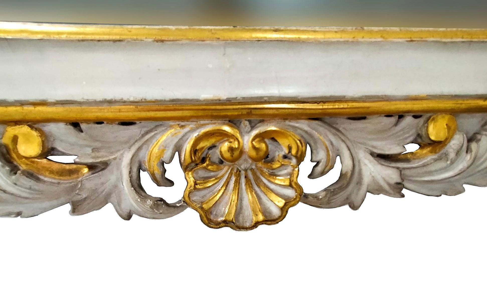 Late 18th Century Pair of mirrors carved and gilded frames 13th century For Sale