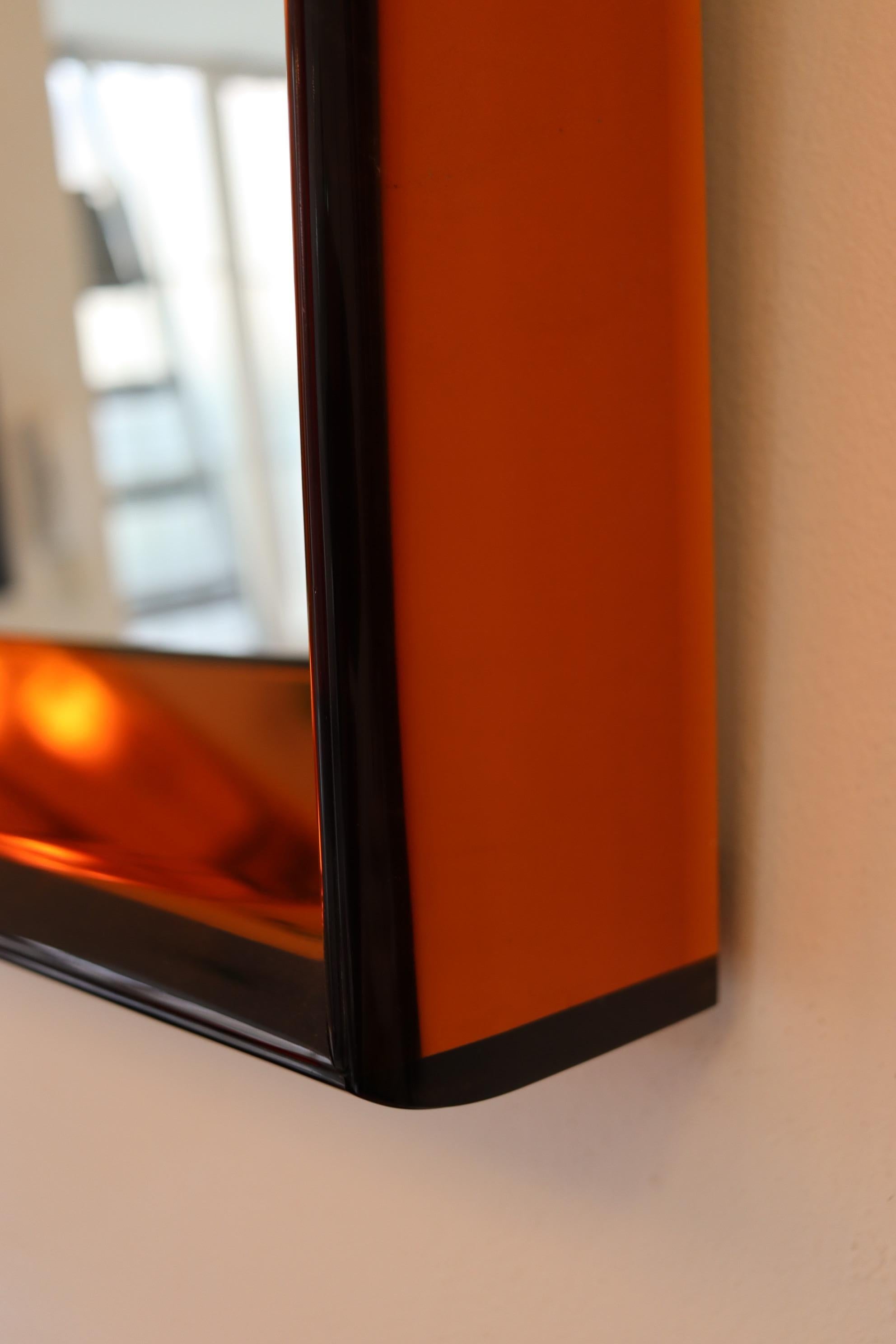 pair of mirrors INFINITE AMBER  In New Condition For Sale In Milano, Lombardia