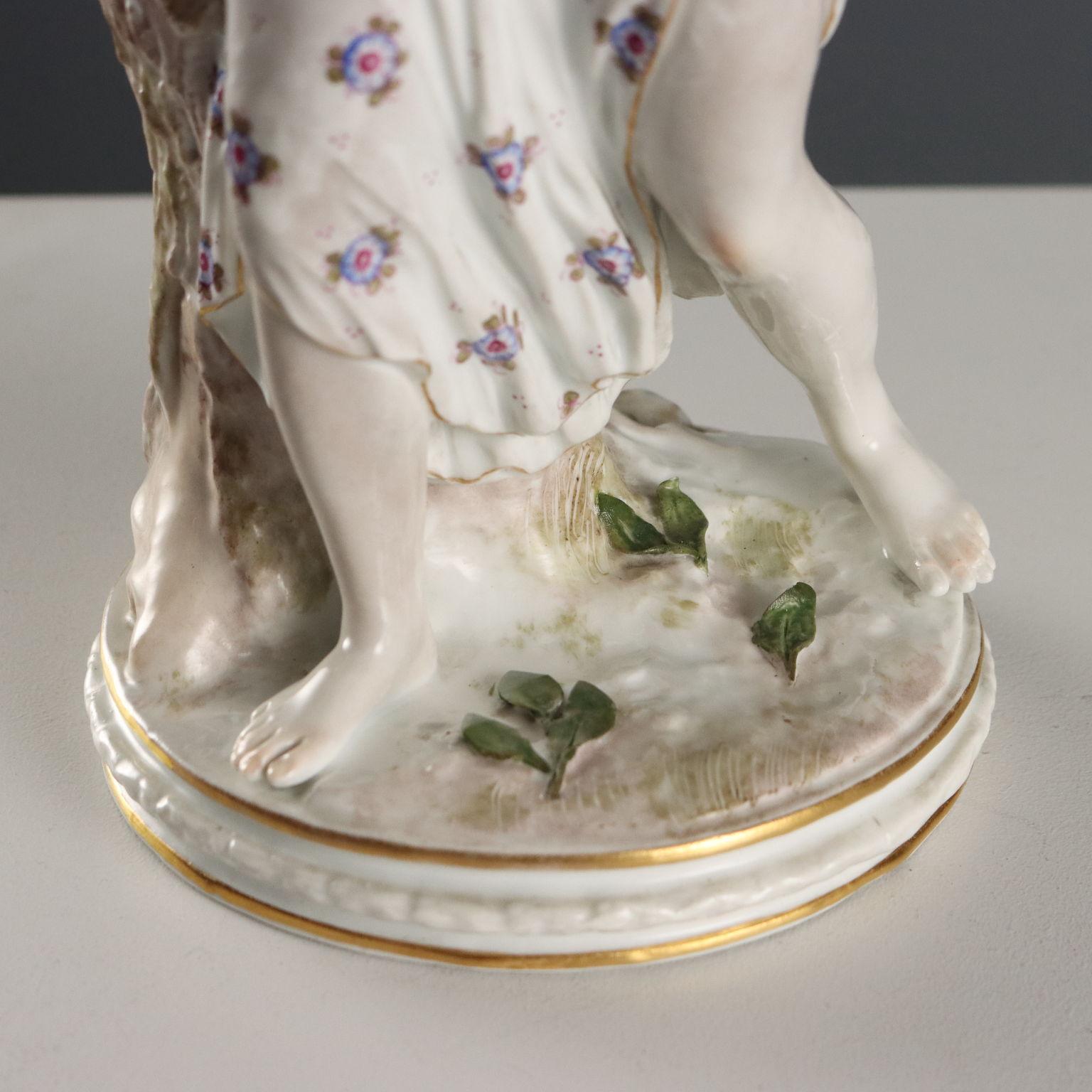 Coppia di Statue in Porcellana Edmé Samson Parigi Francia Fine '800 in vendita 1