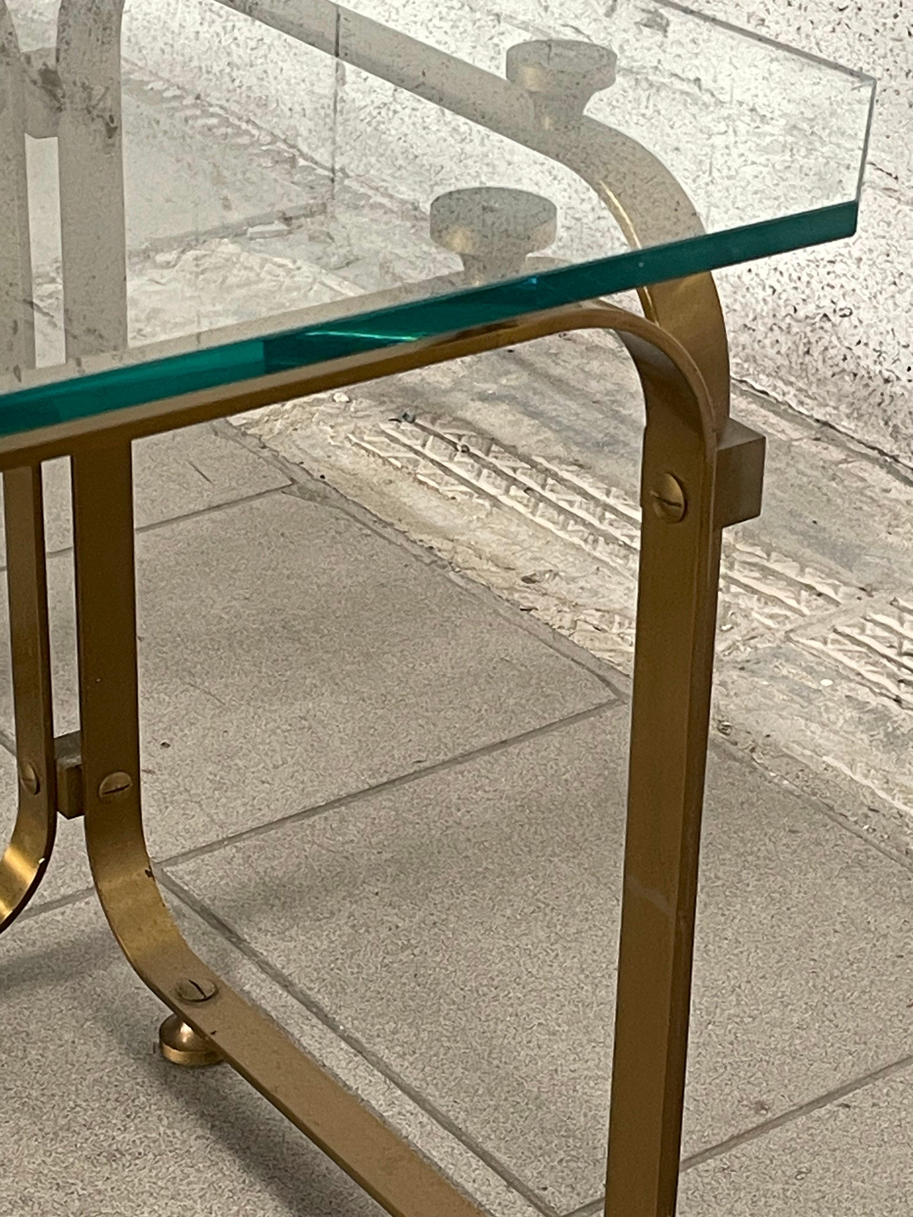 Pair of 1970s brass side tables For Sale 5