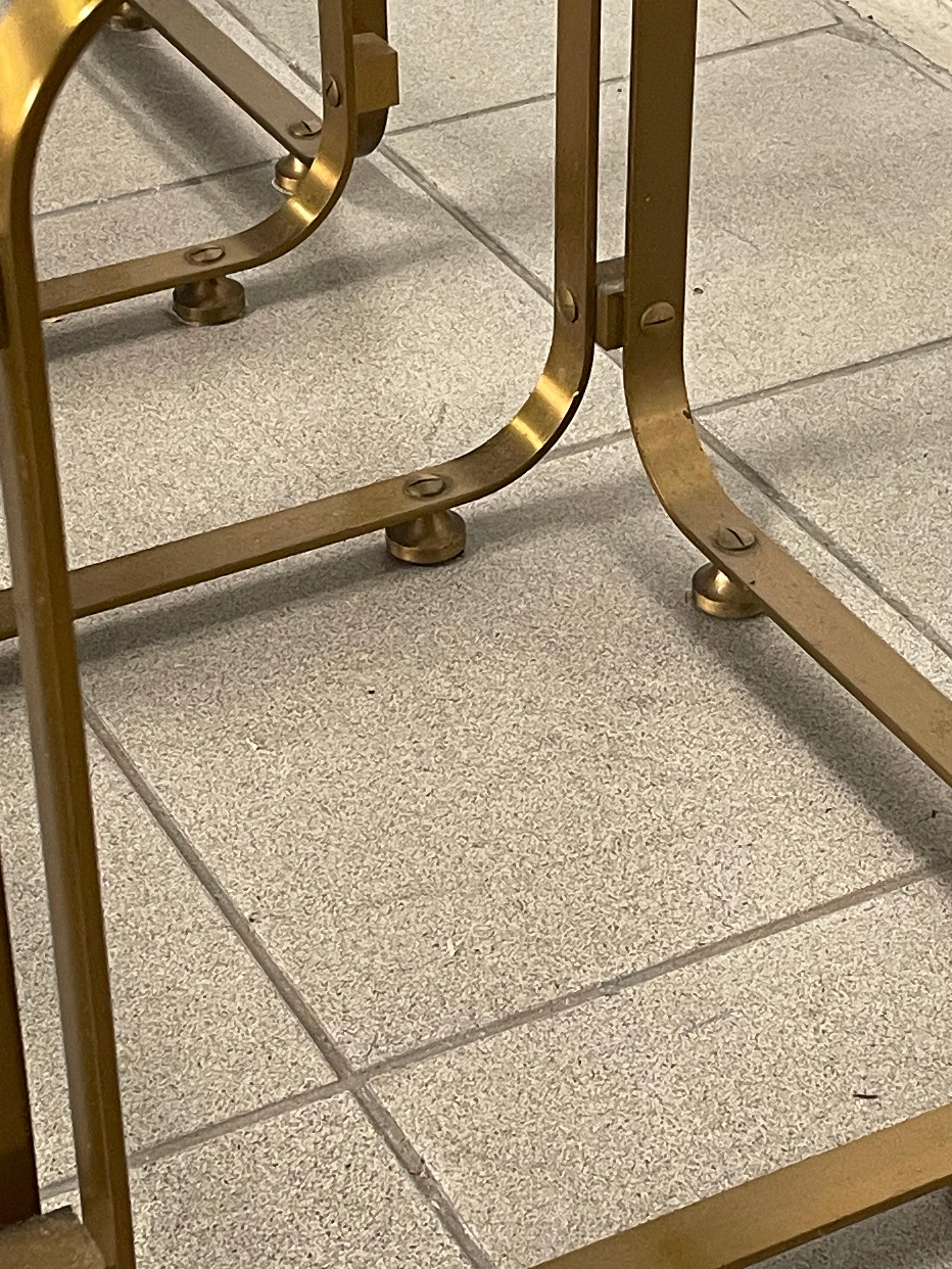 Pair of 1970s brass side tables For Sale 6