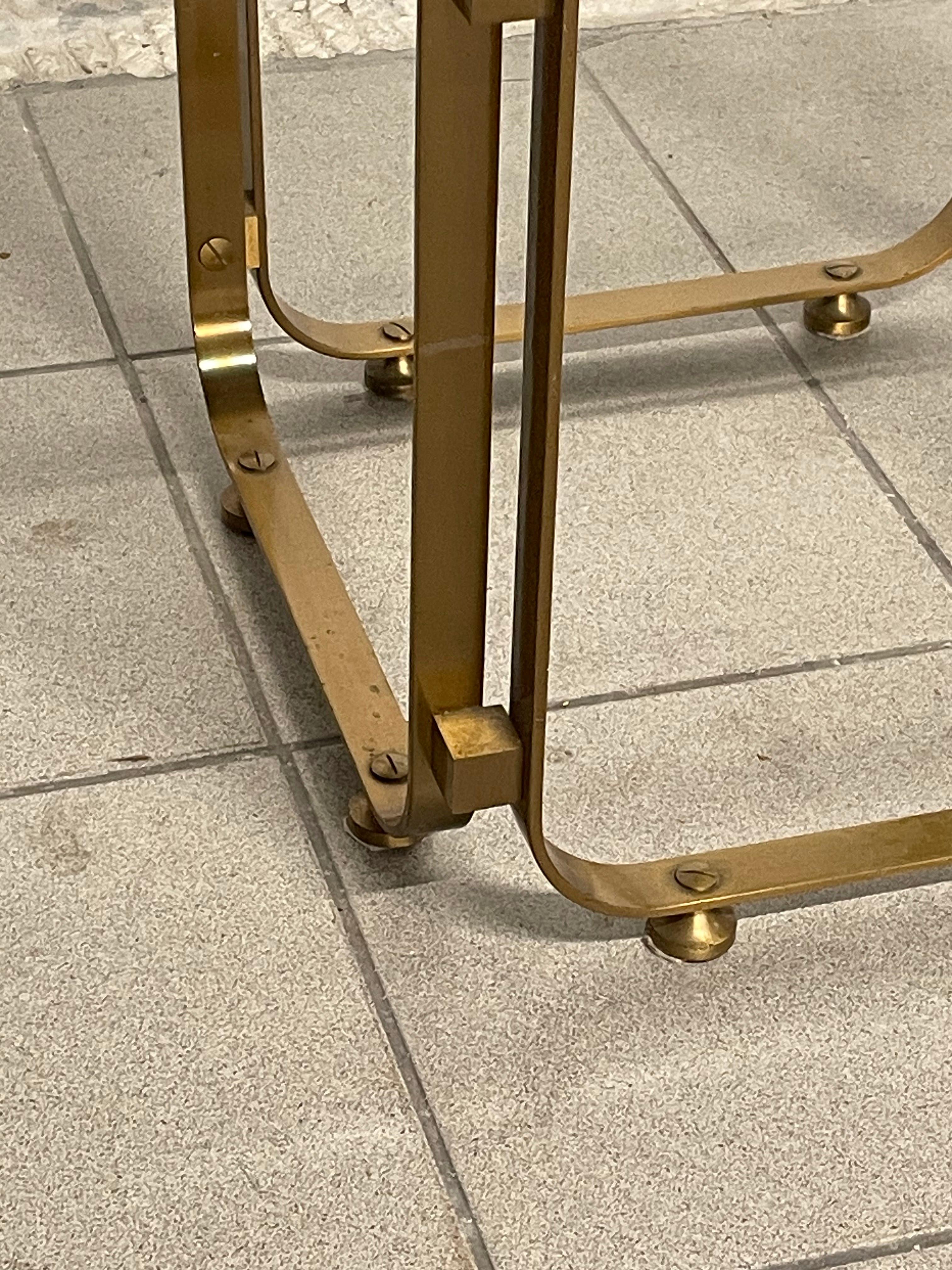 Pair of 1970s brass side tables For Sale 2