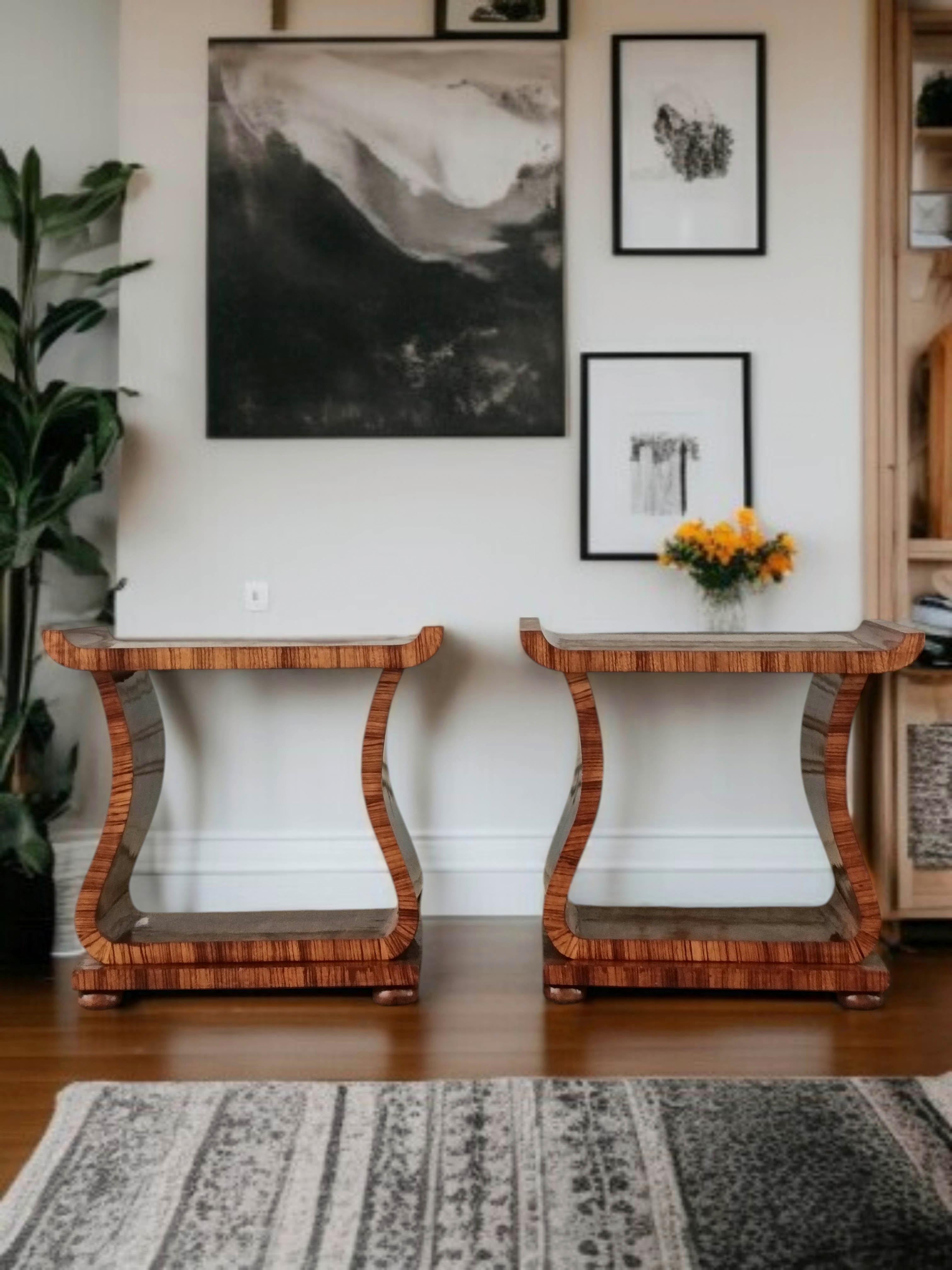 Pair of Art Deco Coffee Tables in Walnut Burl, Italy 1930s For Sale 3