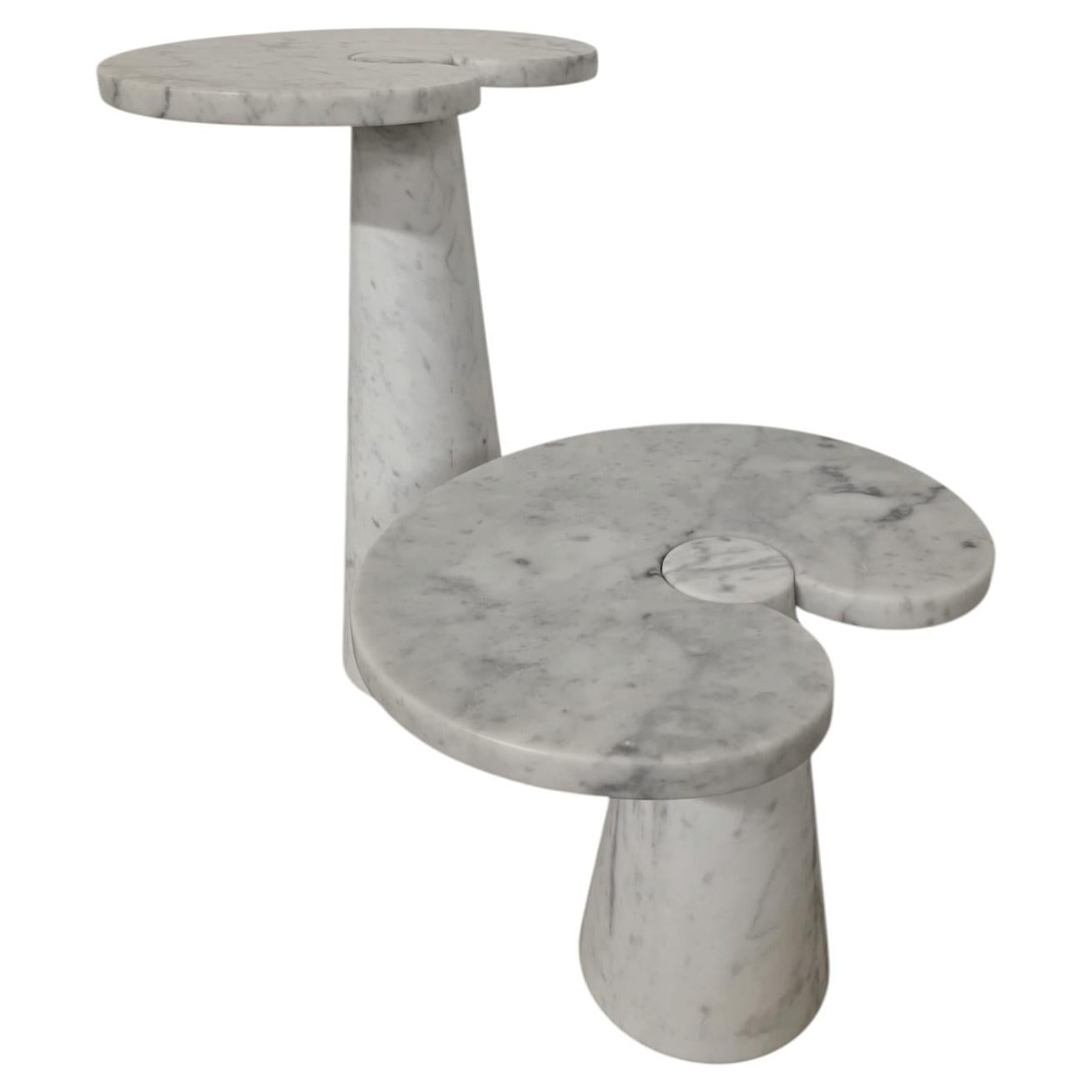 Pair of small tables from the Eros series by Angelo Mangiarotti for skipper For Sale