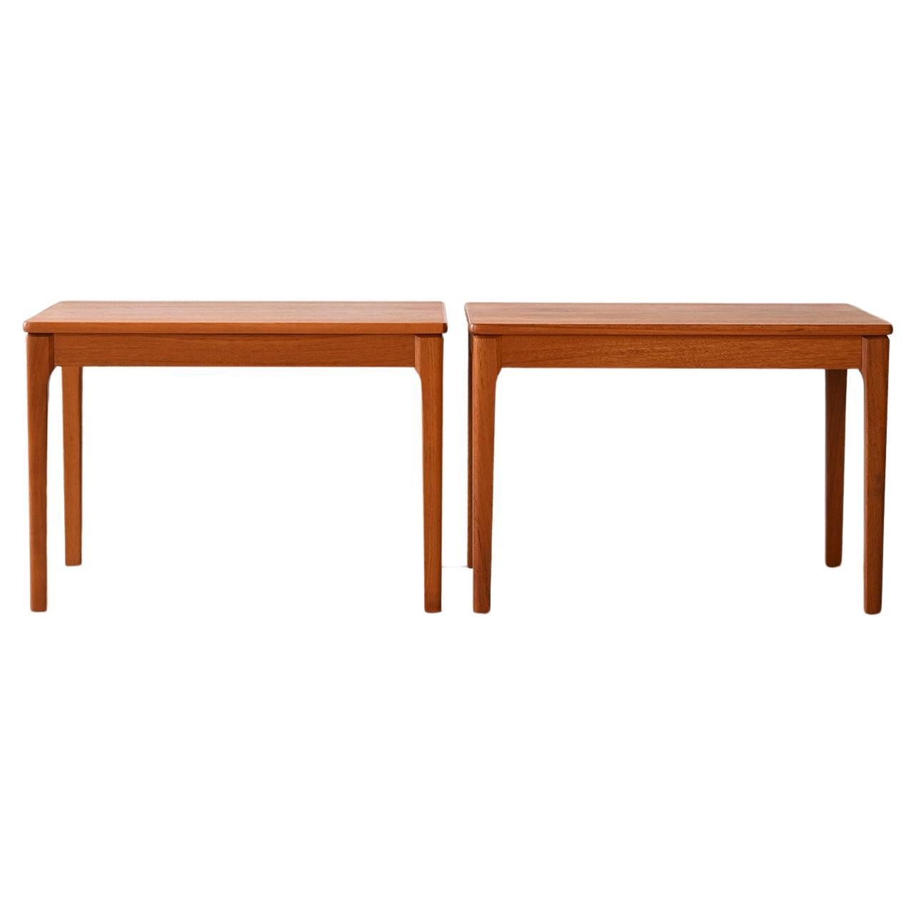 Pair of Scandinavian teak side tables