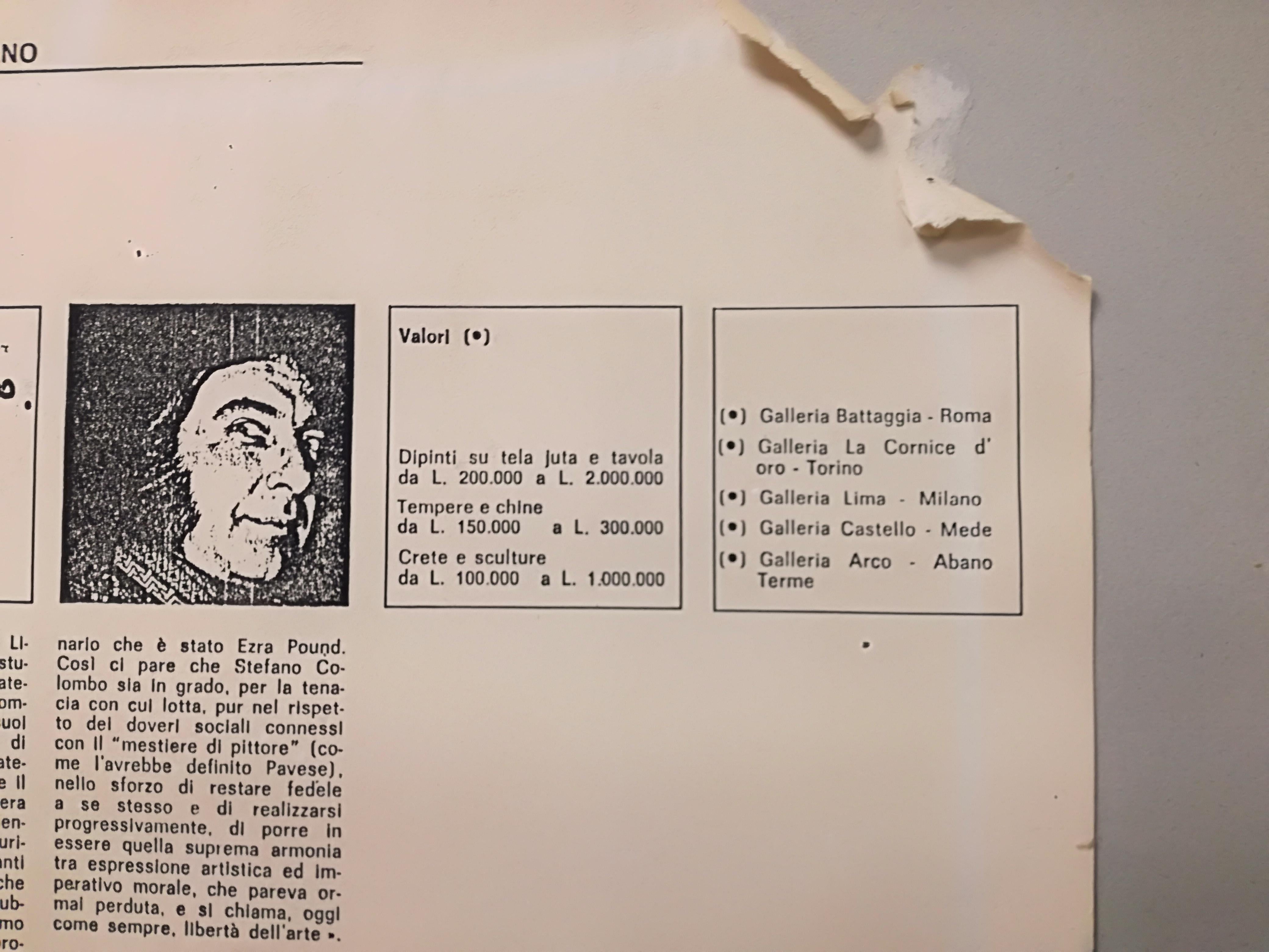 coppia di tempere  von Stefano Colombo Künstler, anni 70 (Papier) im Angebot