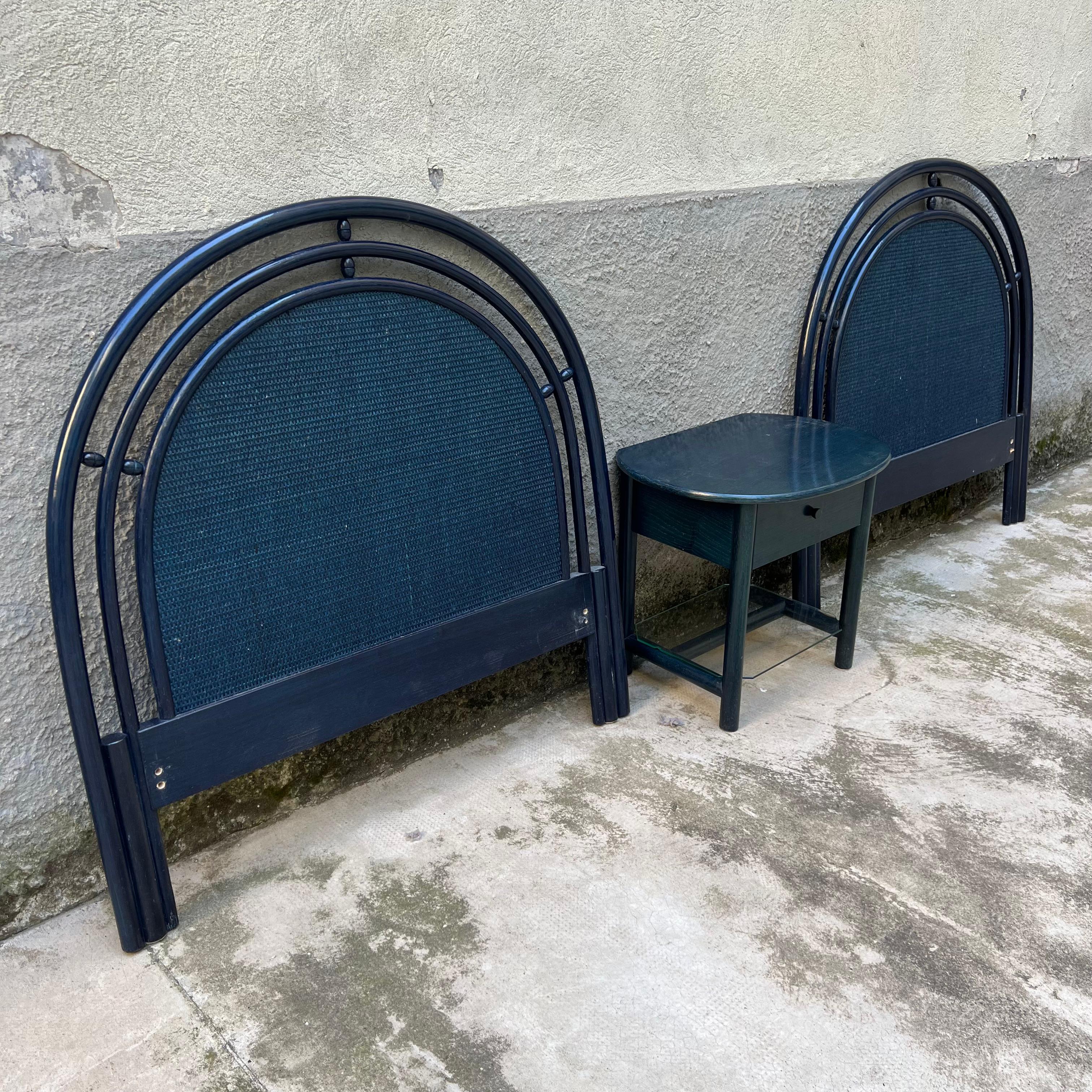 Pair of Headboards for Single Beds - Roberti Rattan - Italy - 1980s For Sale 4