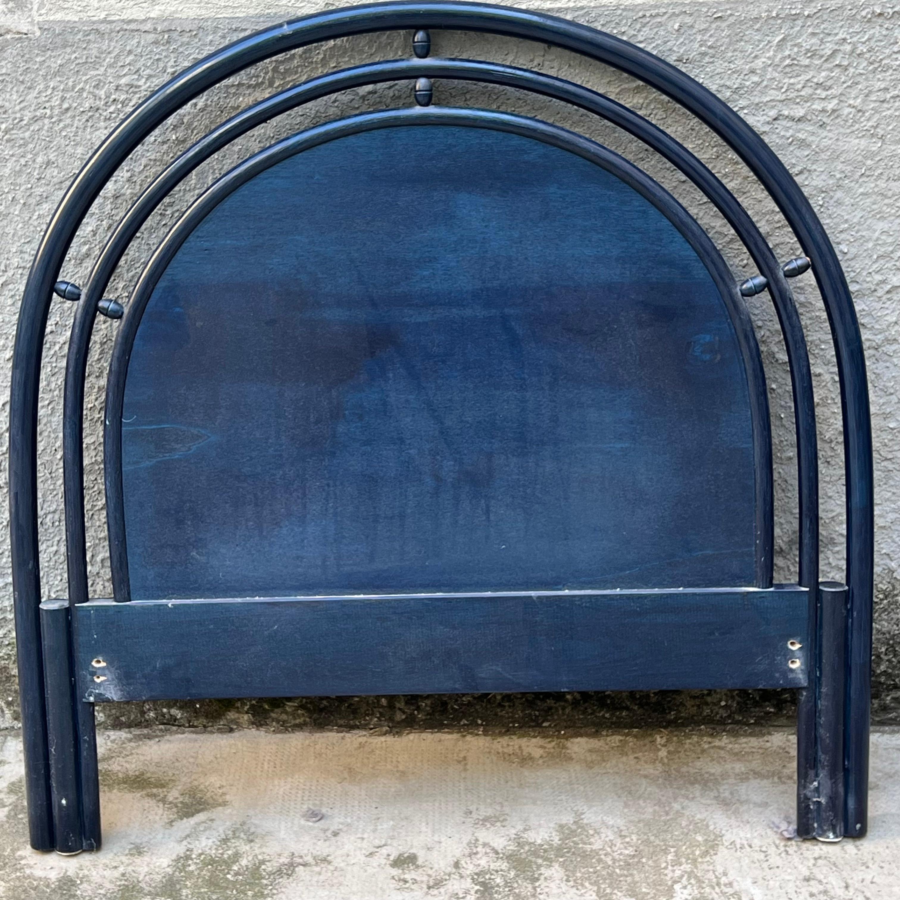 Pair of Headboards for Single Beds - Roberti Rattan - Italy - 1980s For Sale 1
