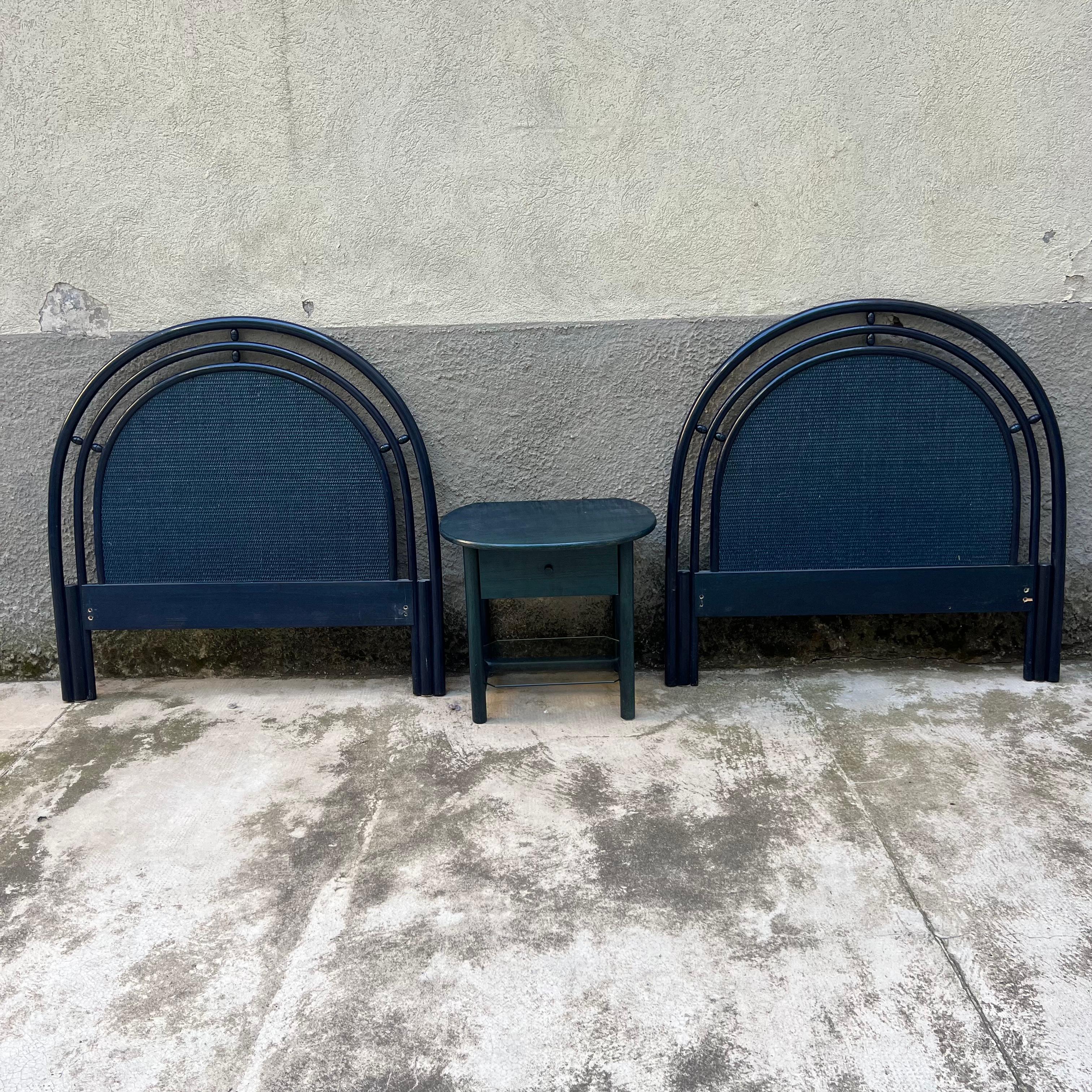 Pair of Headboards for Single Beds - Roberti Rattan - Italy - 1980s For Sale 3