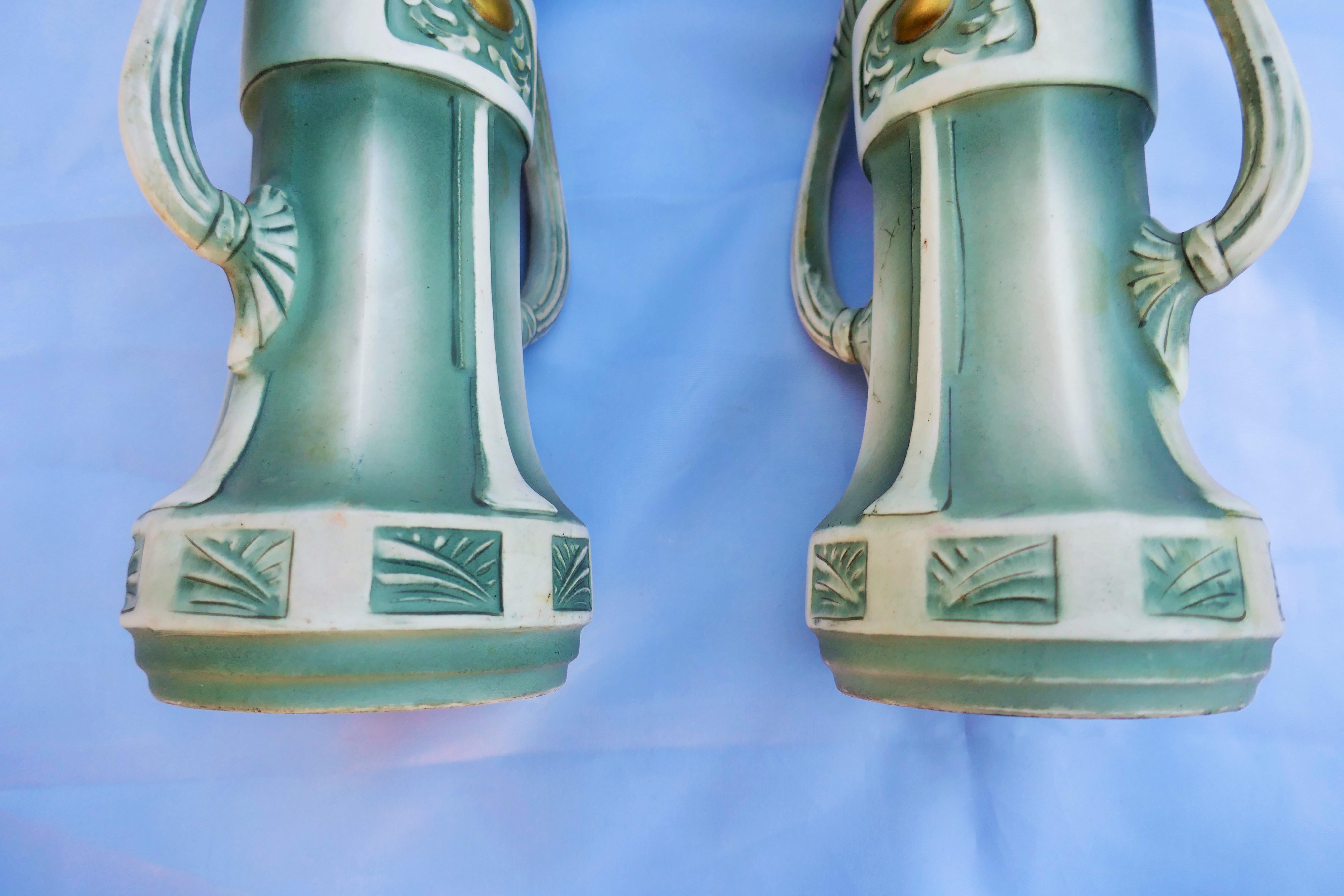 Pair of vases attributed to Robert Hanke for Royal Wettina For Sale 4