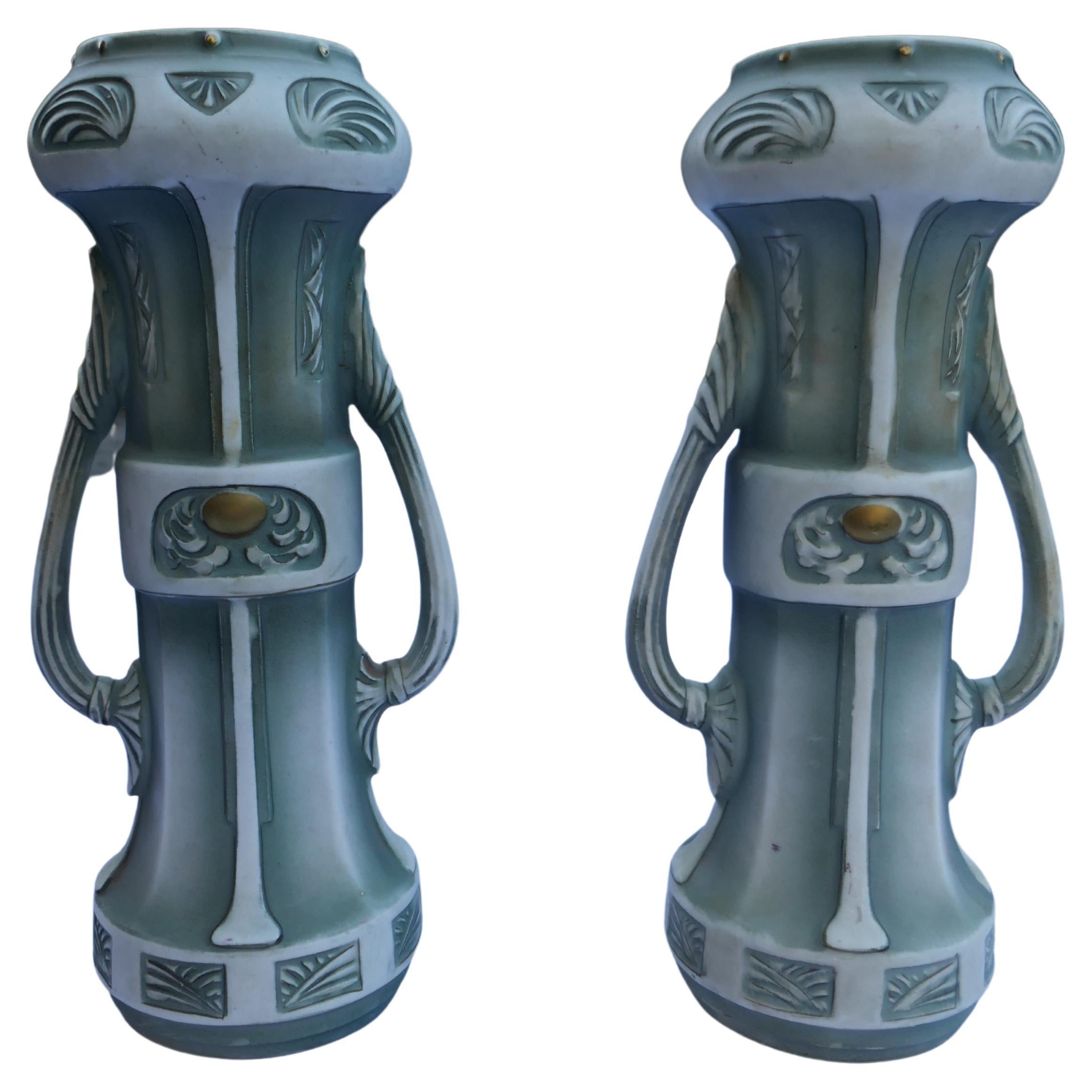 Pair of vases attributed to Robert Hanke for Royal Wettina For Sale