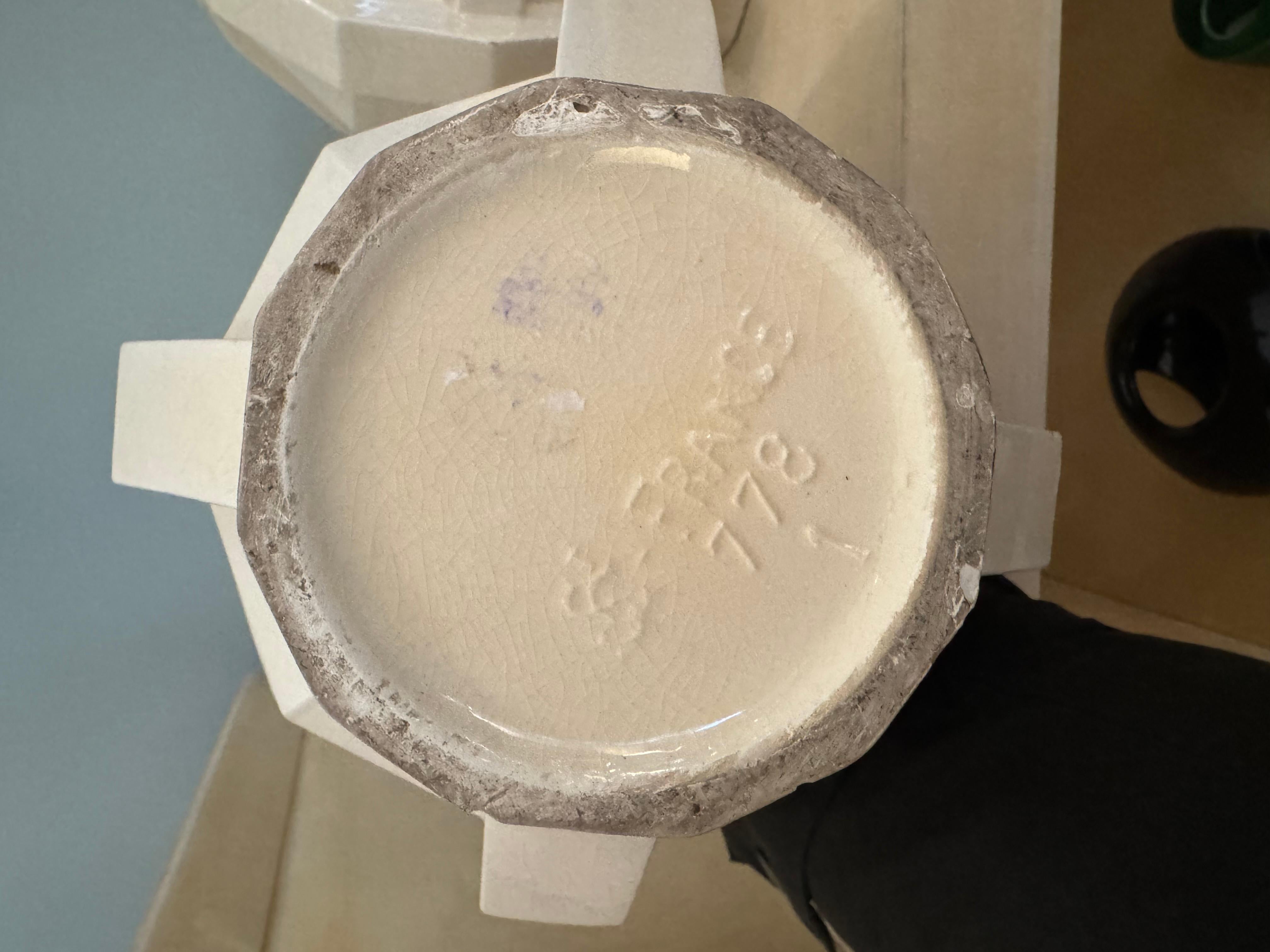 Art Déco Coppia di vasi craquele in vendita