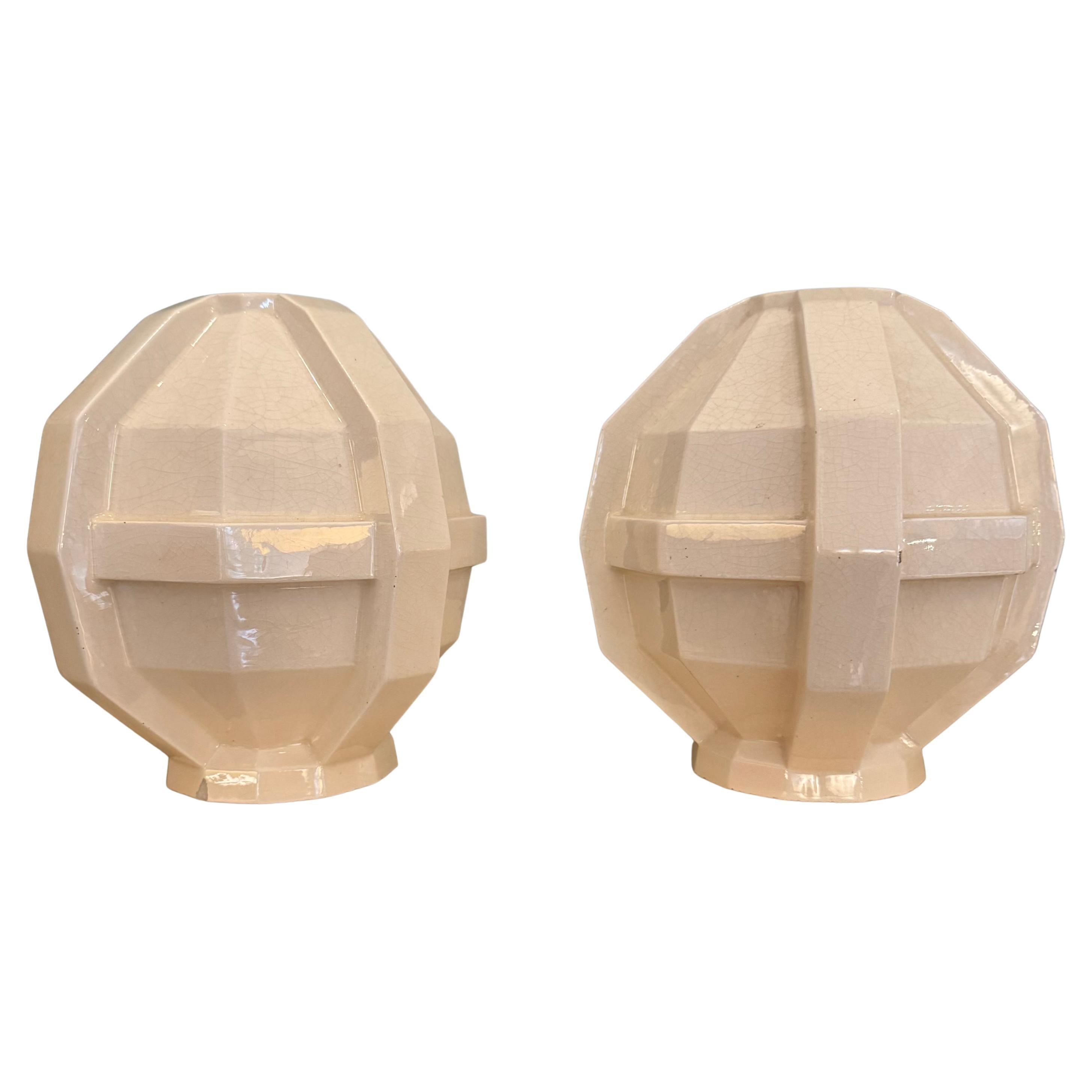 Pair of craquele vases