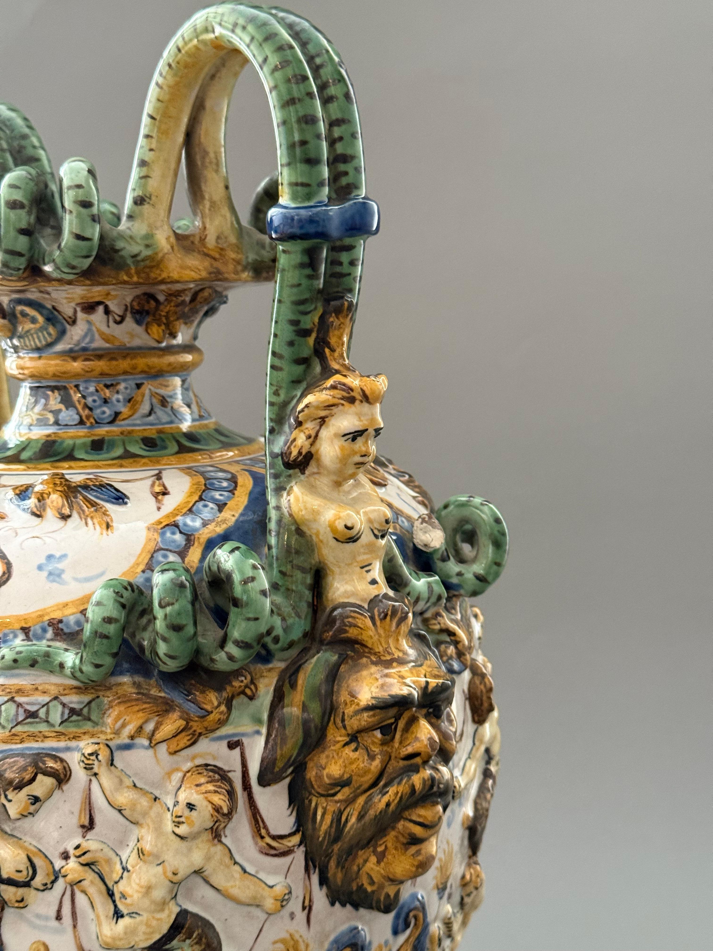 Gefäßkapsel in Maiolica - Neapel XIX secolo im Angebot 5