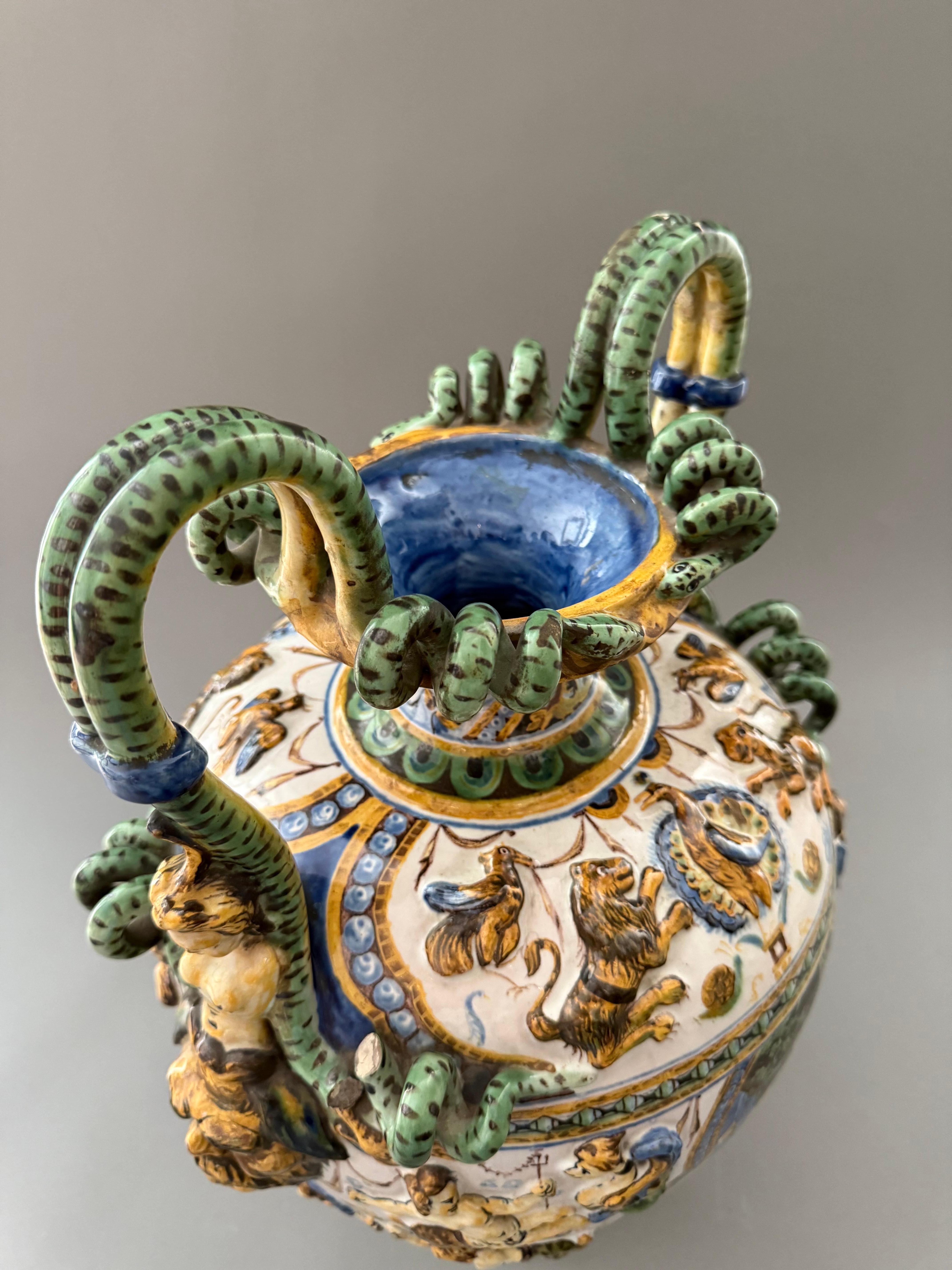 Gefäßkapsel in Maiolica - Neapel XIX secolo im Angebot 8