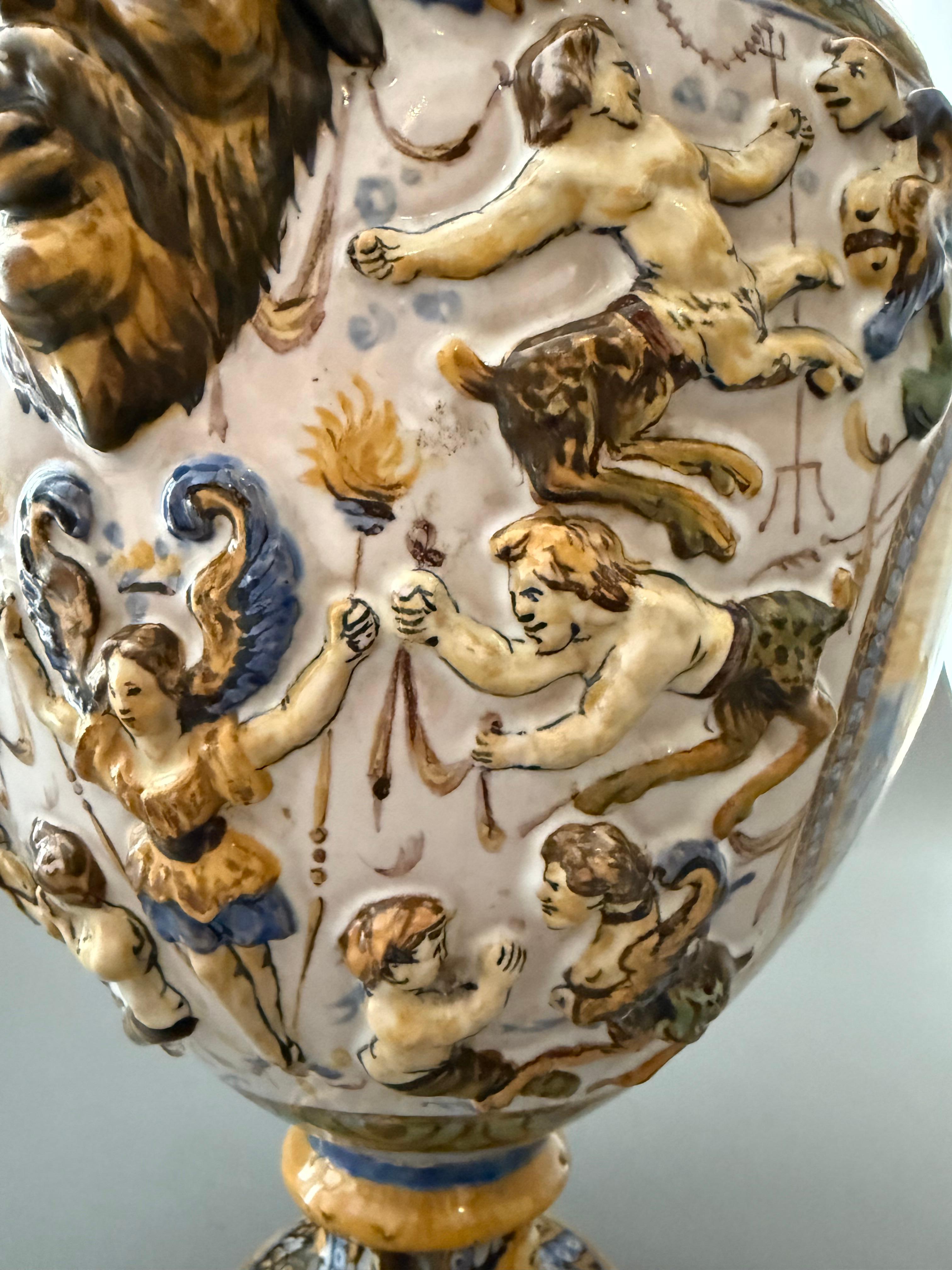 Gefäßkapsel in Maiolica - Neapel XIX secolo im Angebot 2