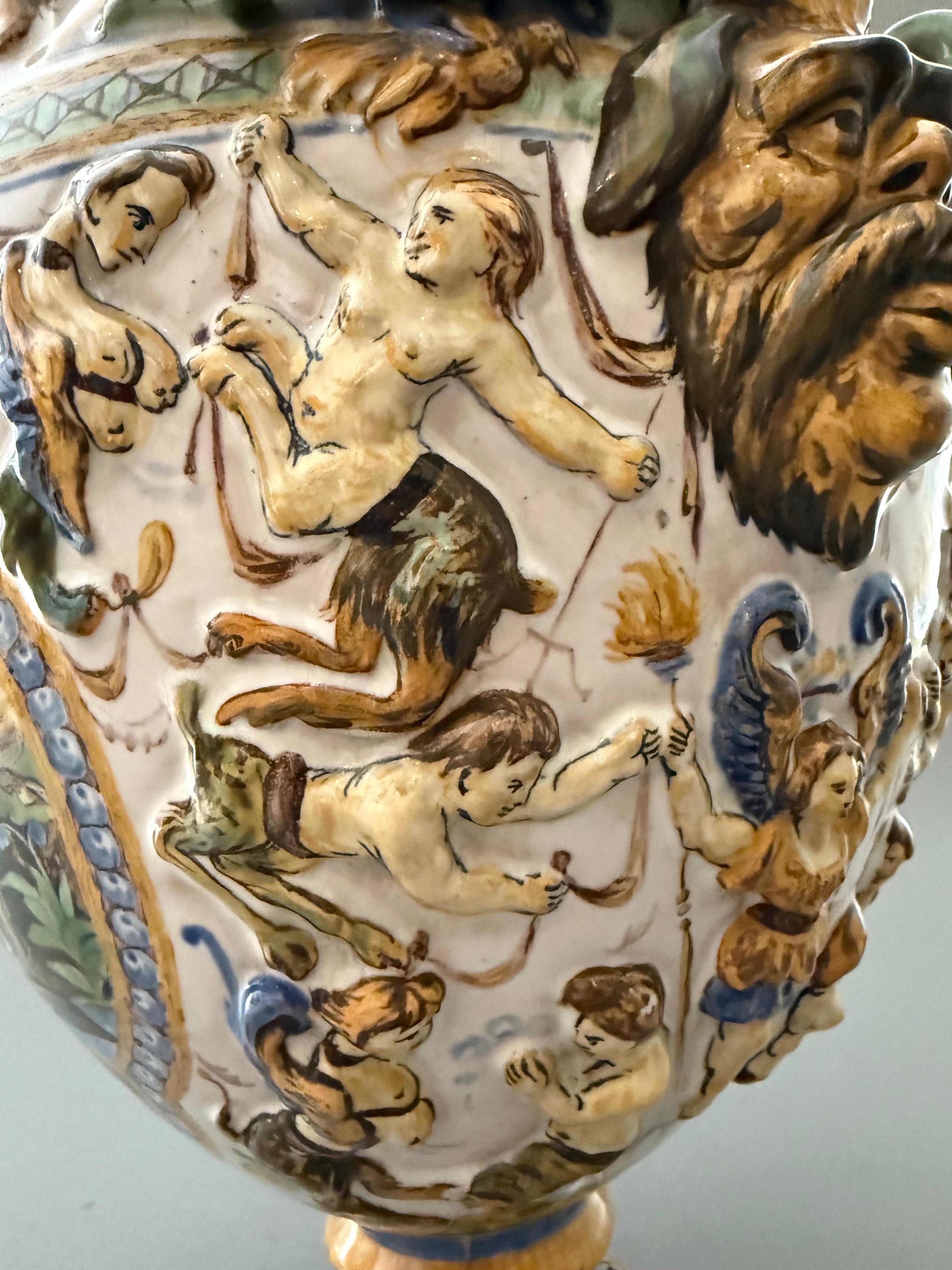 Gefäßkapsel in Maiolica - Neapel XIX secolo im Angebot 3