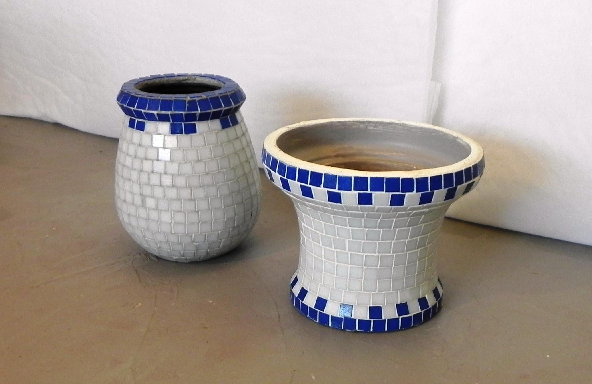 Mid-Century Modern Coppia di vasi in mosaico Bisazza, anni 90 For Sale