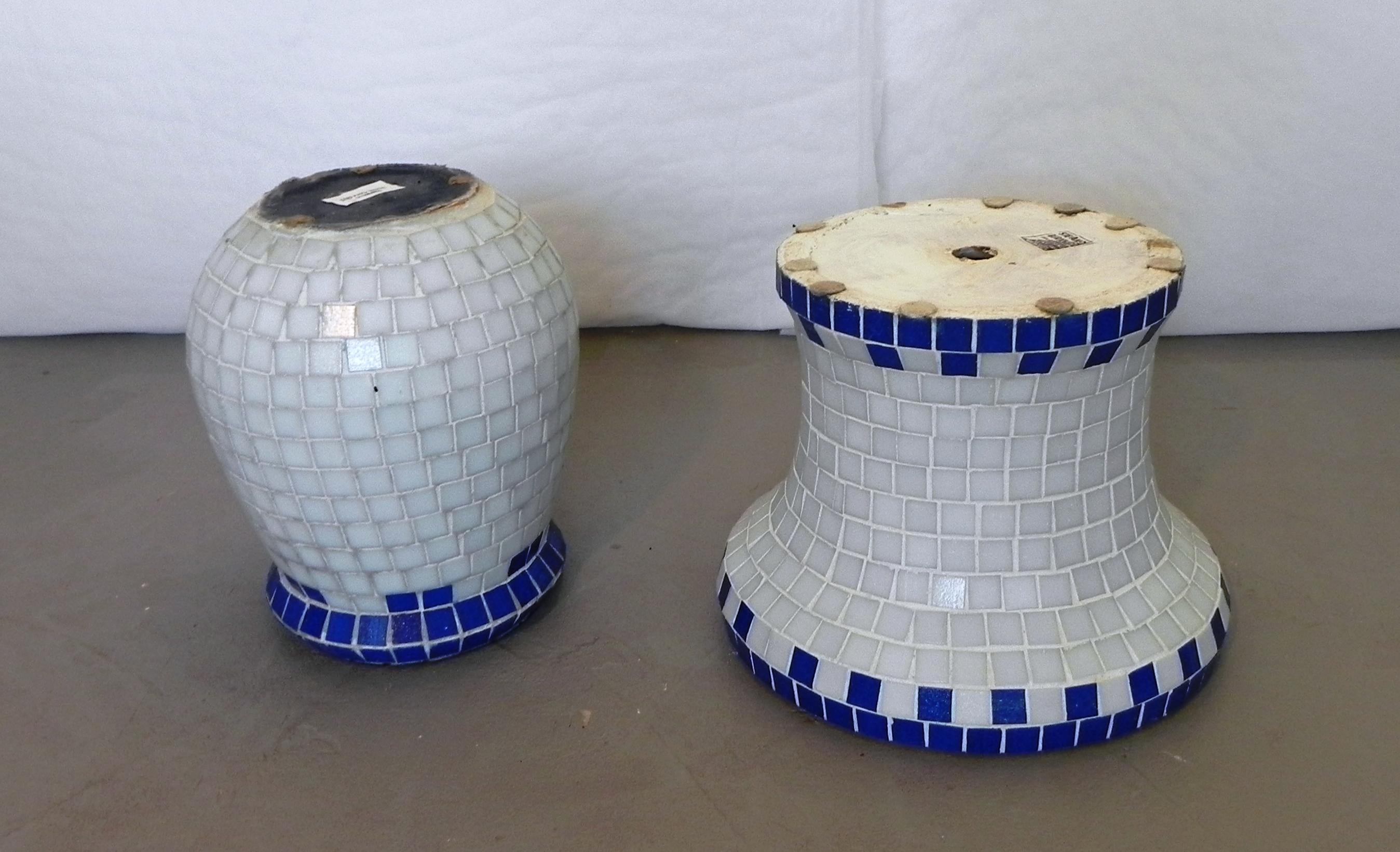 Ceramic Coppia di vasi in mosaico Bisazza, anni 90 For Sale