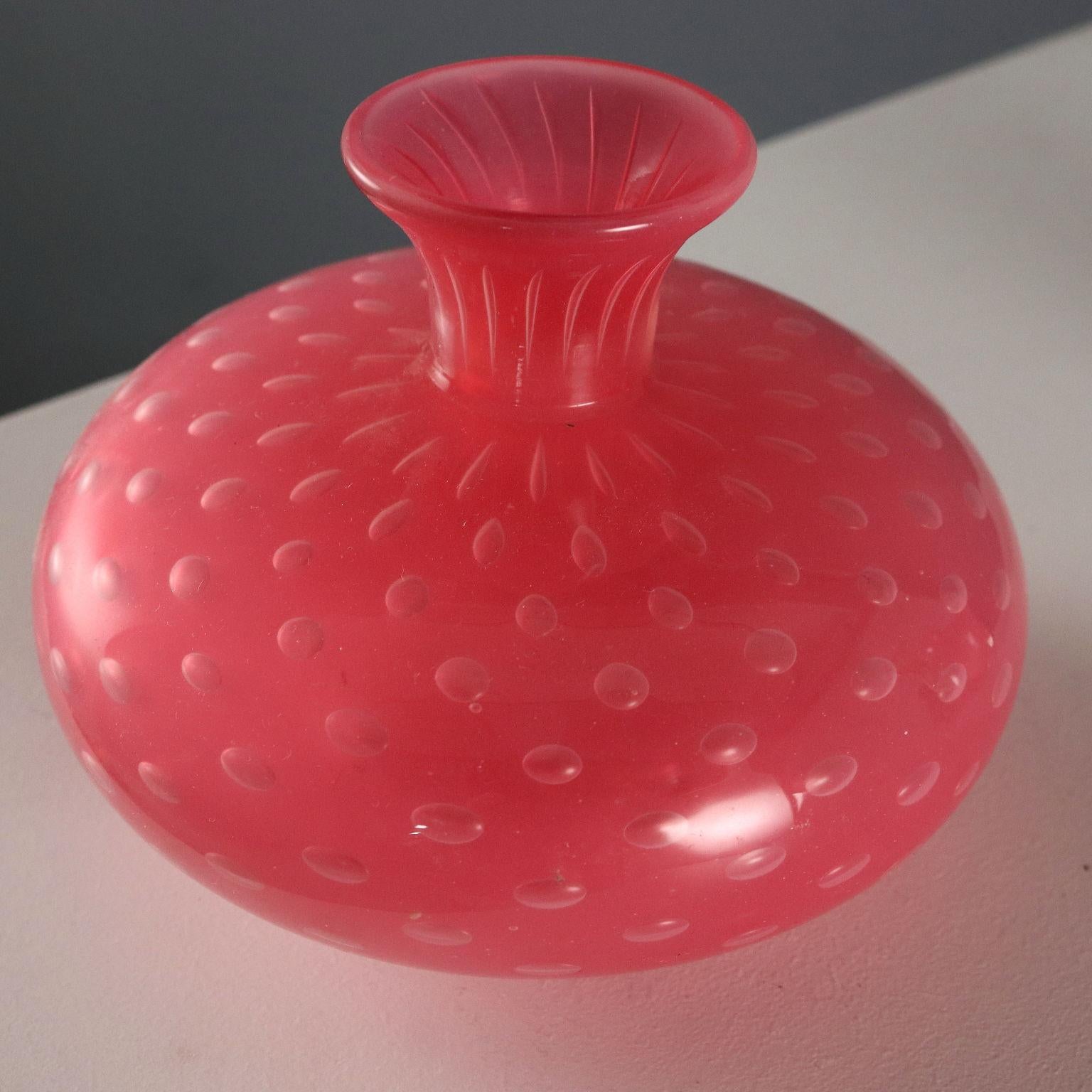 Paire de vases en verre de Murano par Manifattura Seguso 1960s Bon état - En vente à Milano, IT