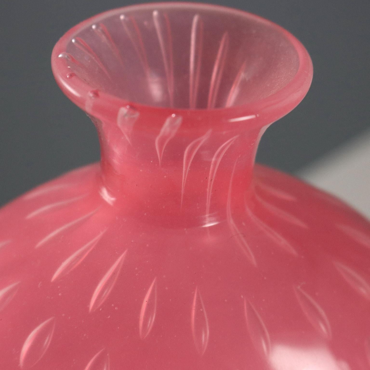 Verre de Murano Paire de vases en verre de Murano par Manifattura Seguso 1960s en vente