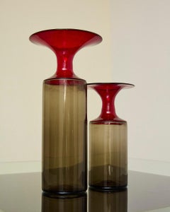 Coppia di vasi serie Lapponi in vetro di Murano, Tapio Wirkkala per Venini.