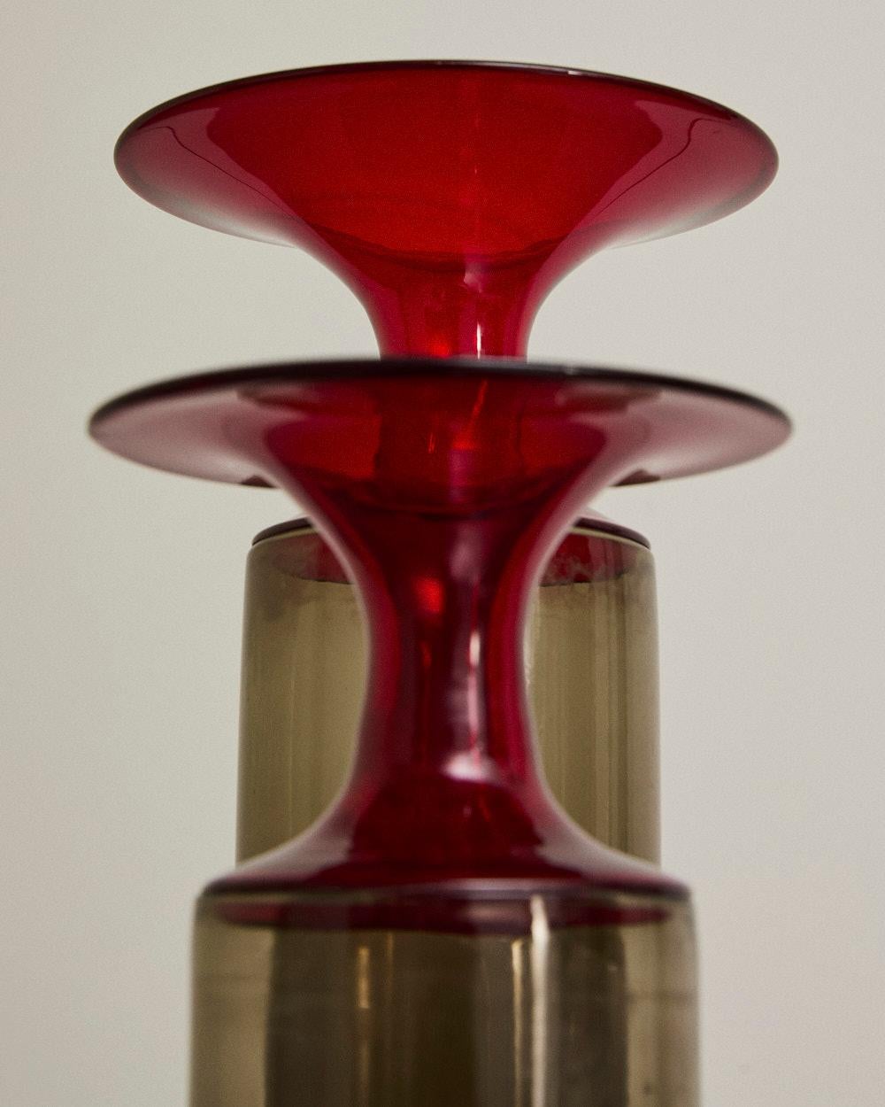 Verre de Murano Paire de vases de la série Lapponi en verre de Murano, Tapio Wirkkala pour Venini. en vente