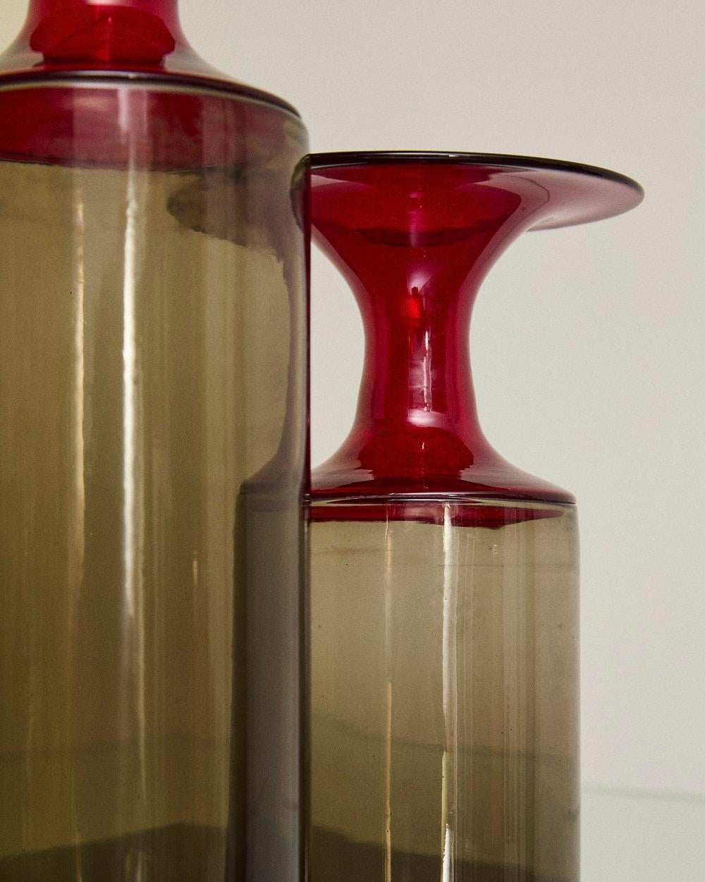 Paire de vases de la série Lapponi en verre de Murano, Tapio Wirkkala pour Venini. en vente 1