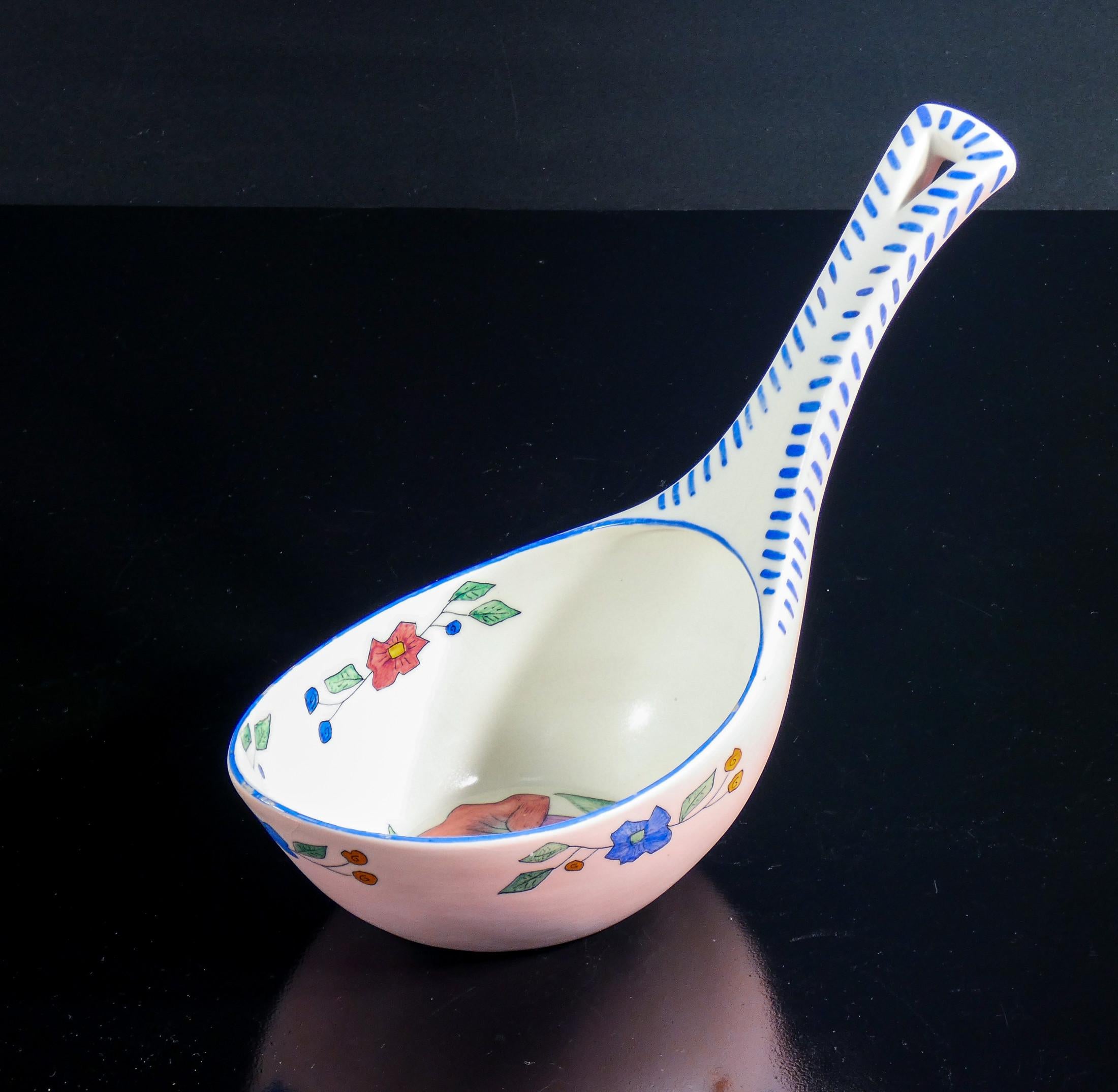 Mid-20th Century Paire de vases en céramique peints à la main par LENCI, signés sur la base en vente
