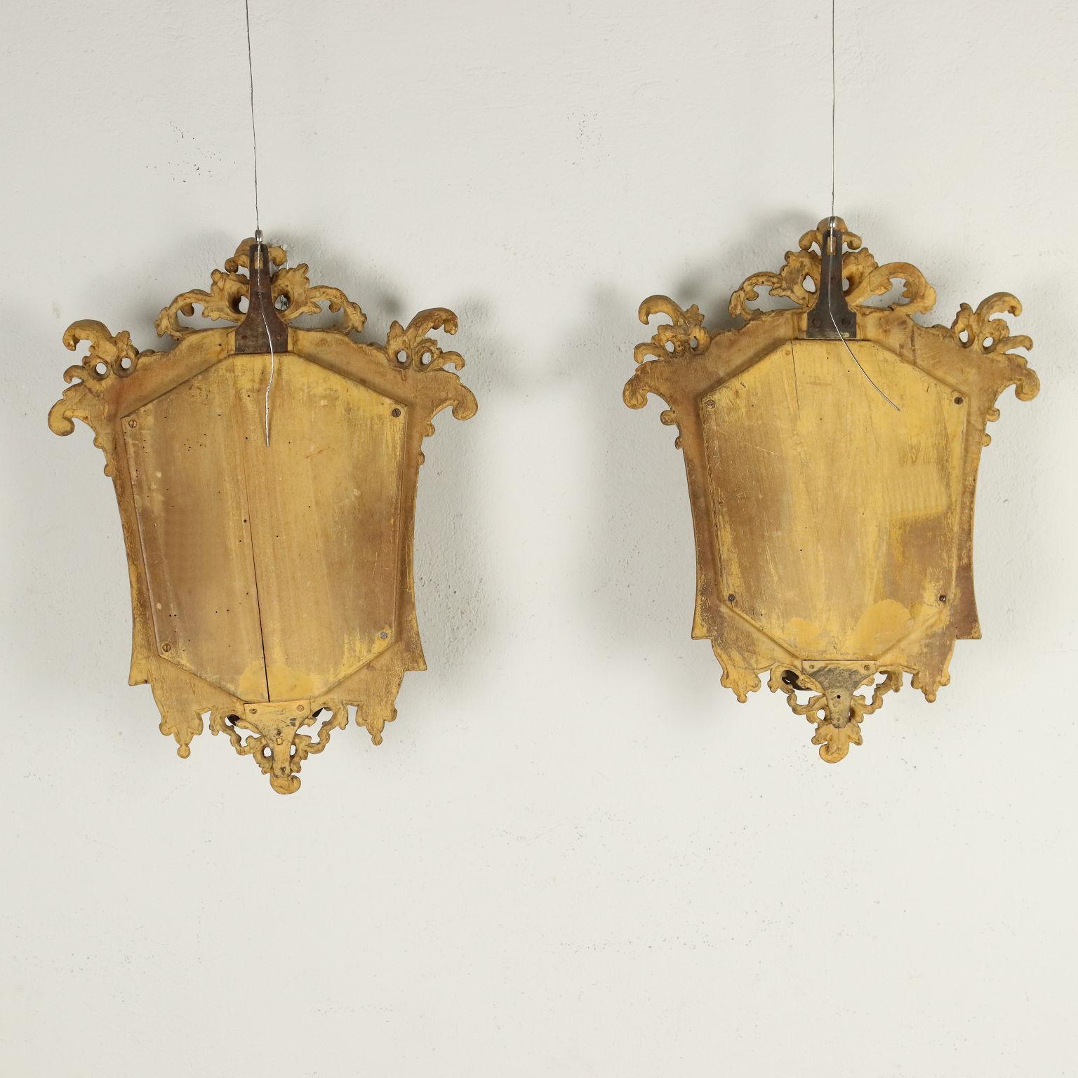 Miroir Paire d'éventails baroques Emilia Début du 18ème siècle en vente