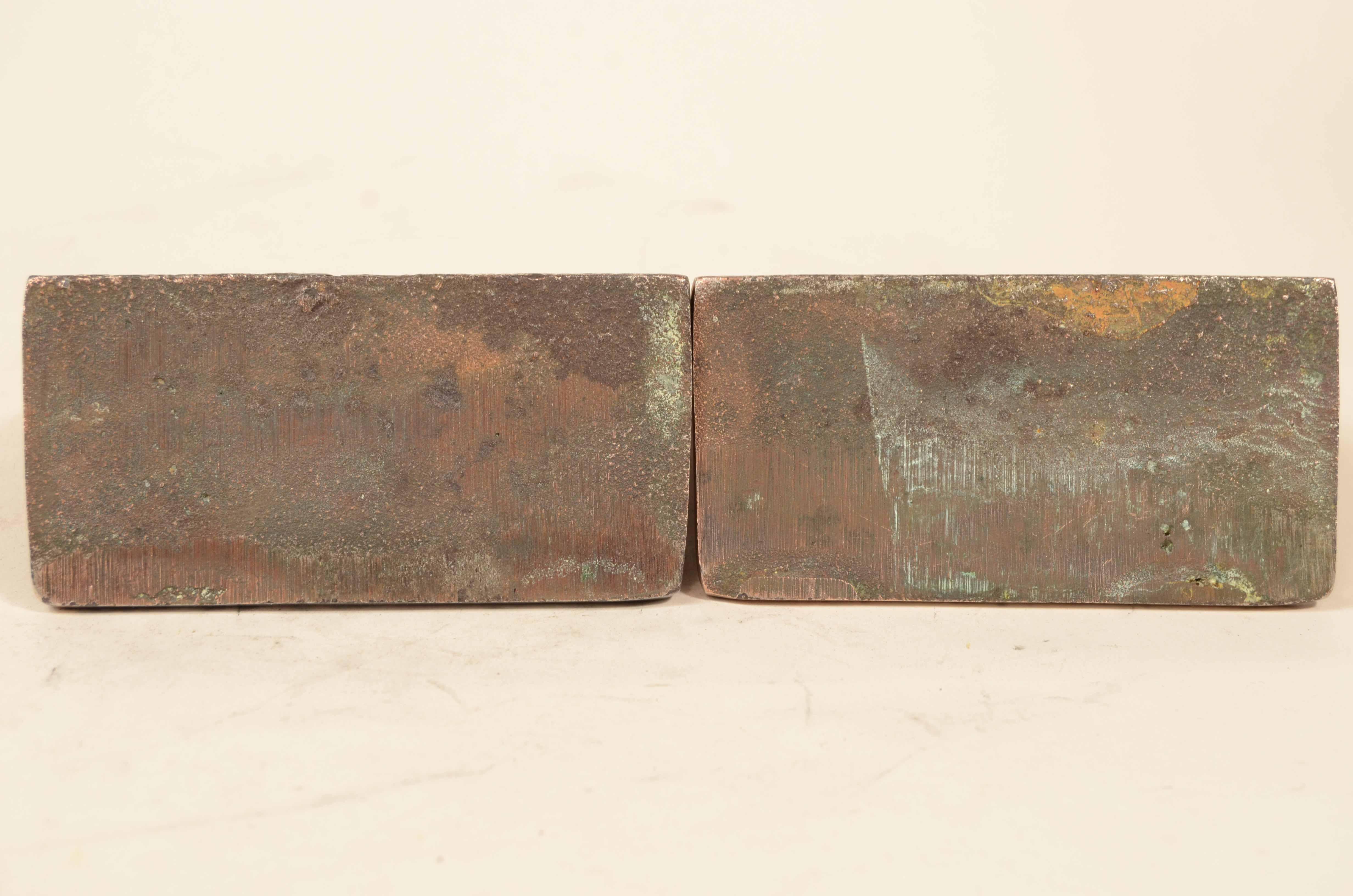 Pair bronze bookends of sailors sailing on sailboat 1930s For Sale 7