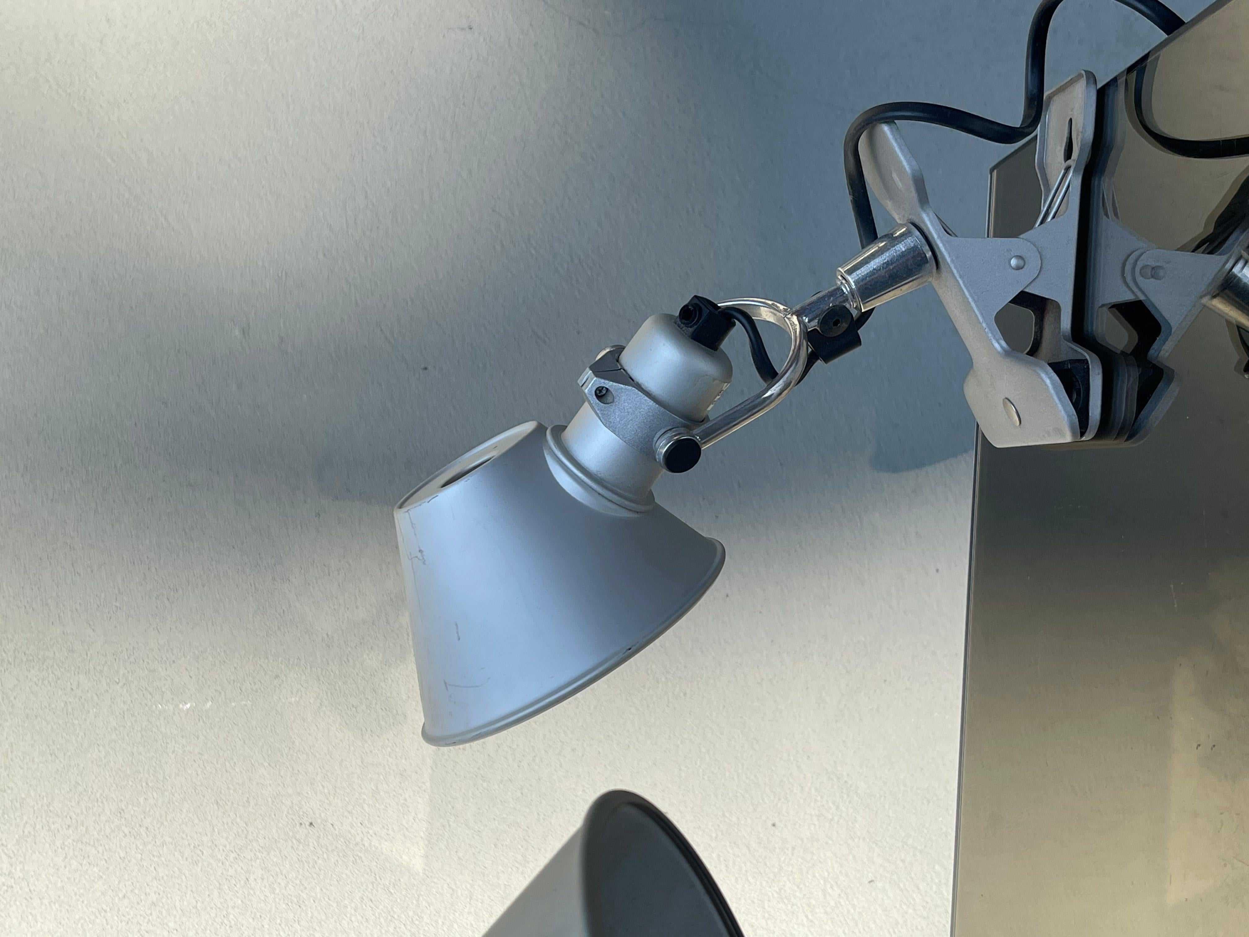 Metal Coppia Lampade Artemide Tolomeo Micro Pinza, Artemide, Tolomeo, Design For Sale