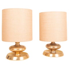 Pair Lamps C-363 Gold Edition24K Lights Italy 1970